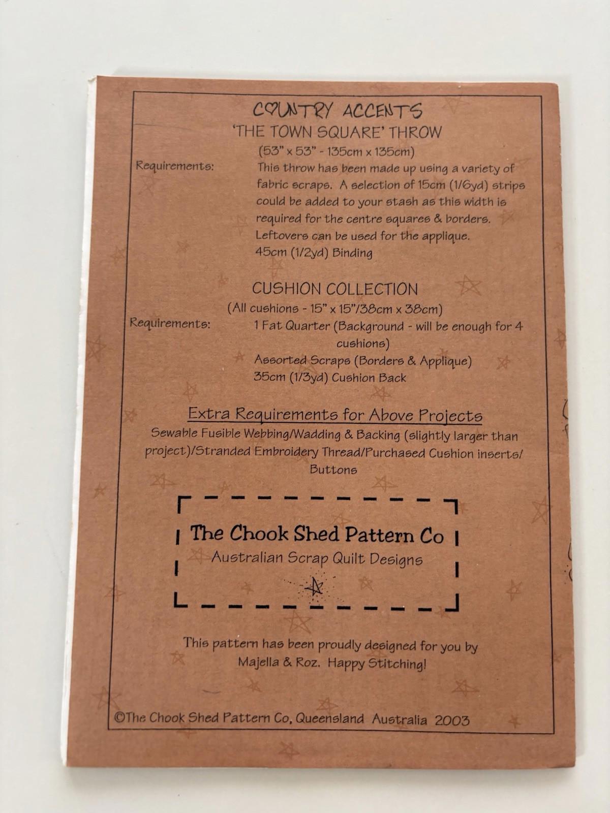 The Chook Shed - Country Accents Patchwork Wall Hanger Sew Stitch Vintage Craft - Come Sell Nearly Anything