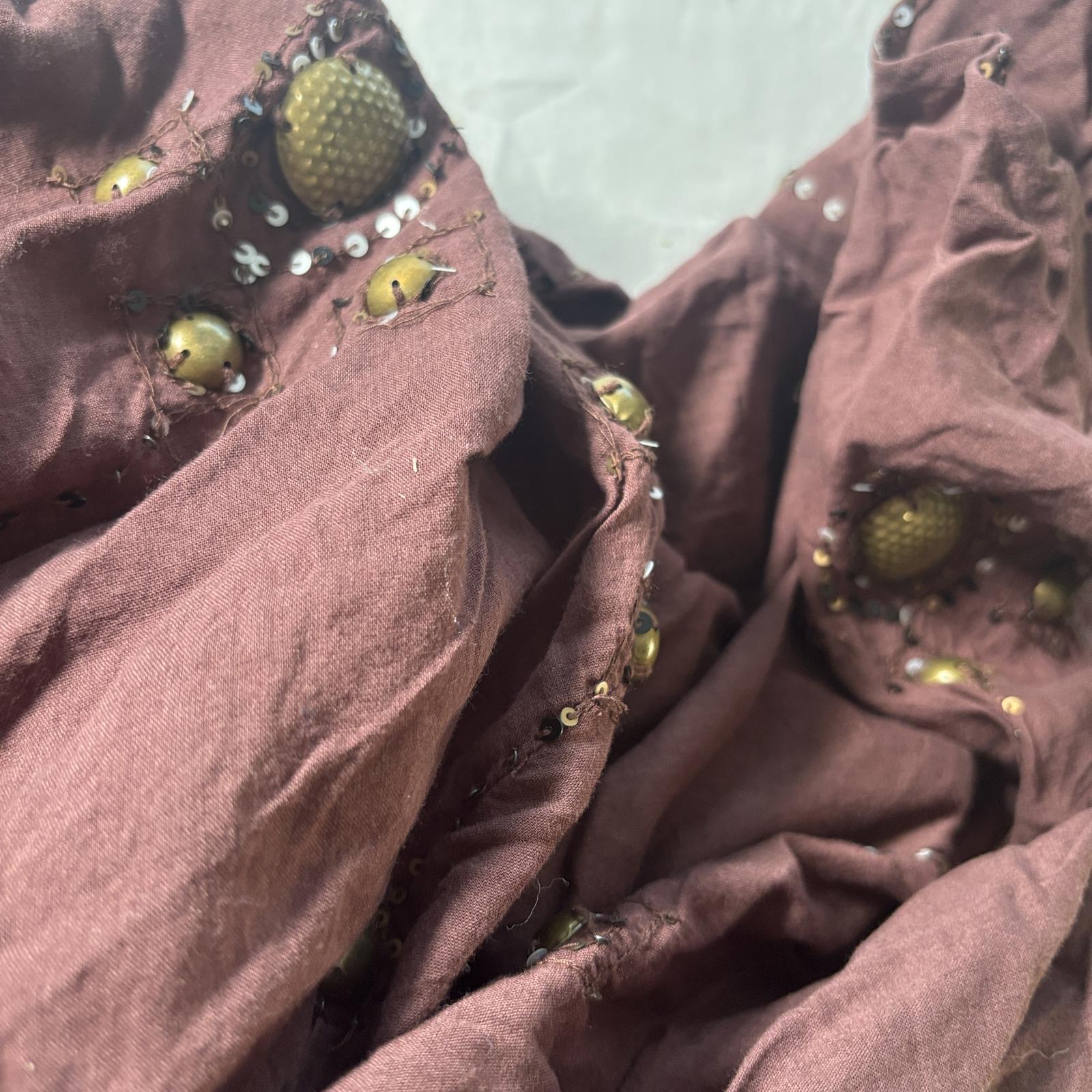 Persaman New York Women's Brown Embellished Skirt Size 2 Vintage Y2K