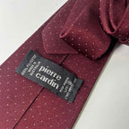 Pierre Cardin Burgundy Polka Dot Men's Trump Tie