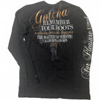 Gotcha Surf  Shirt Black Long Sleeve Embroidered Surf Print California - Come Sell Nearly Anything