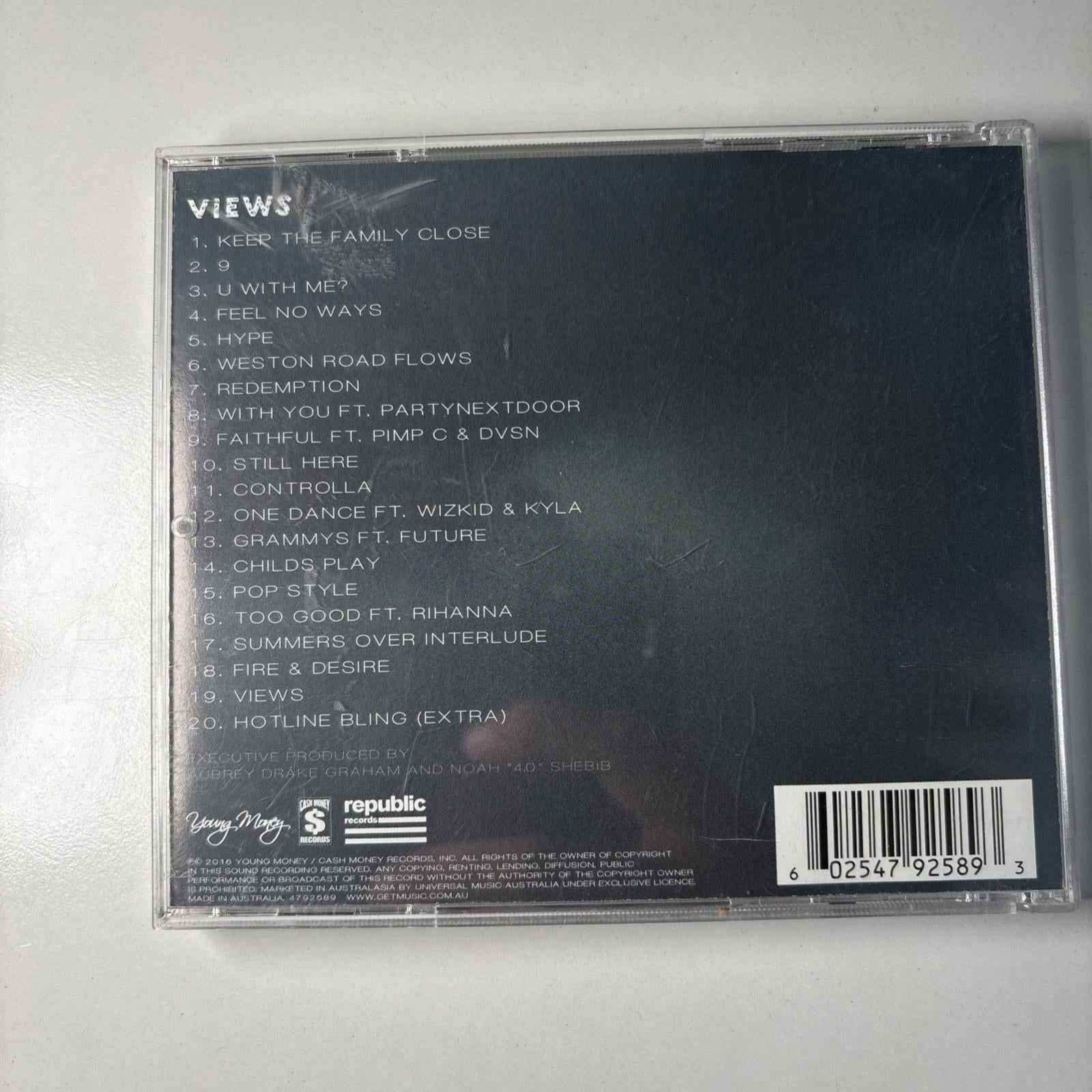 DRAKE - Views CD 2016 Cash Money Republic Young Money Australia Exc Cond!
