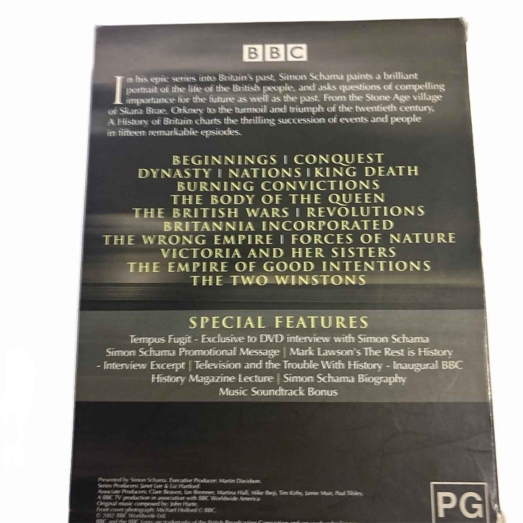 Simon Schama A History Of Britain  Complete Series DVD 3000BC - 2000AD