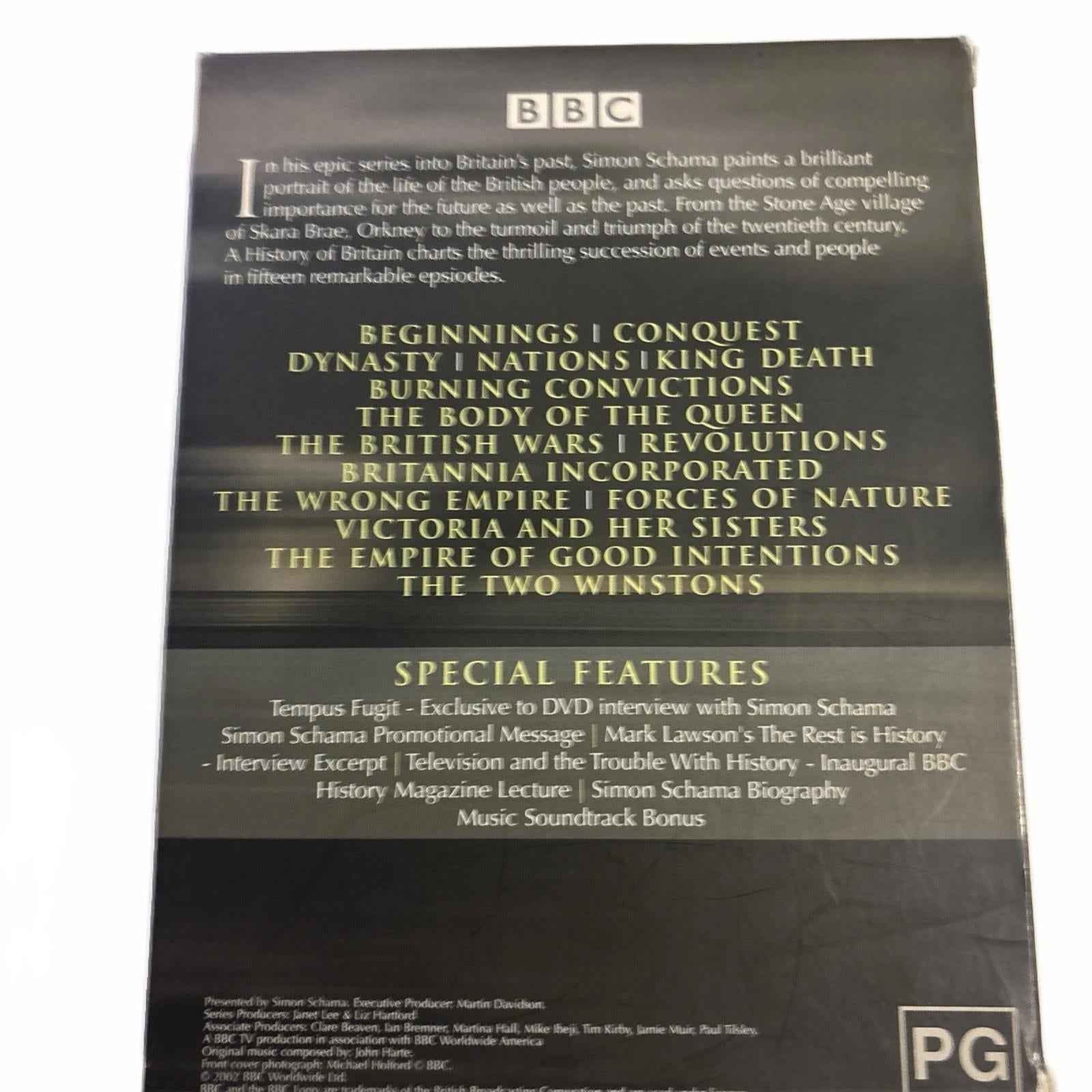 Simon Schama A History Of Britain  Complete Series DVD 3000BC - 2000AD