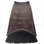 Plum Womens Pleated Velvet Skirt Size M Y2K Goth Vintage