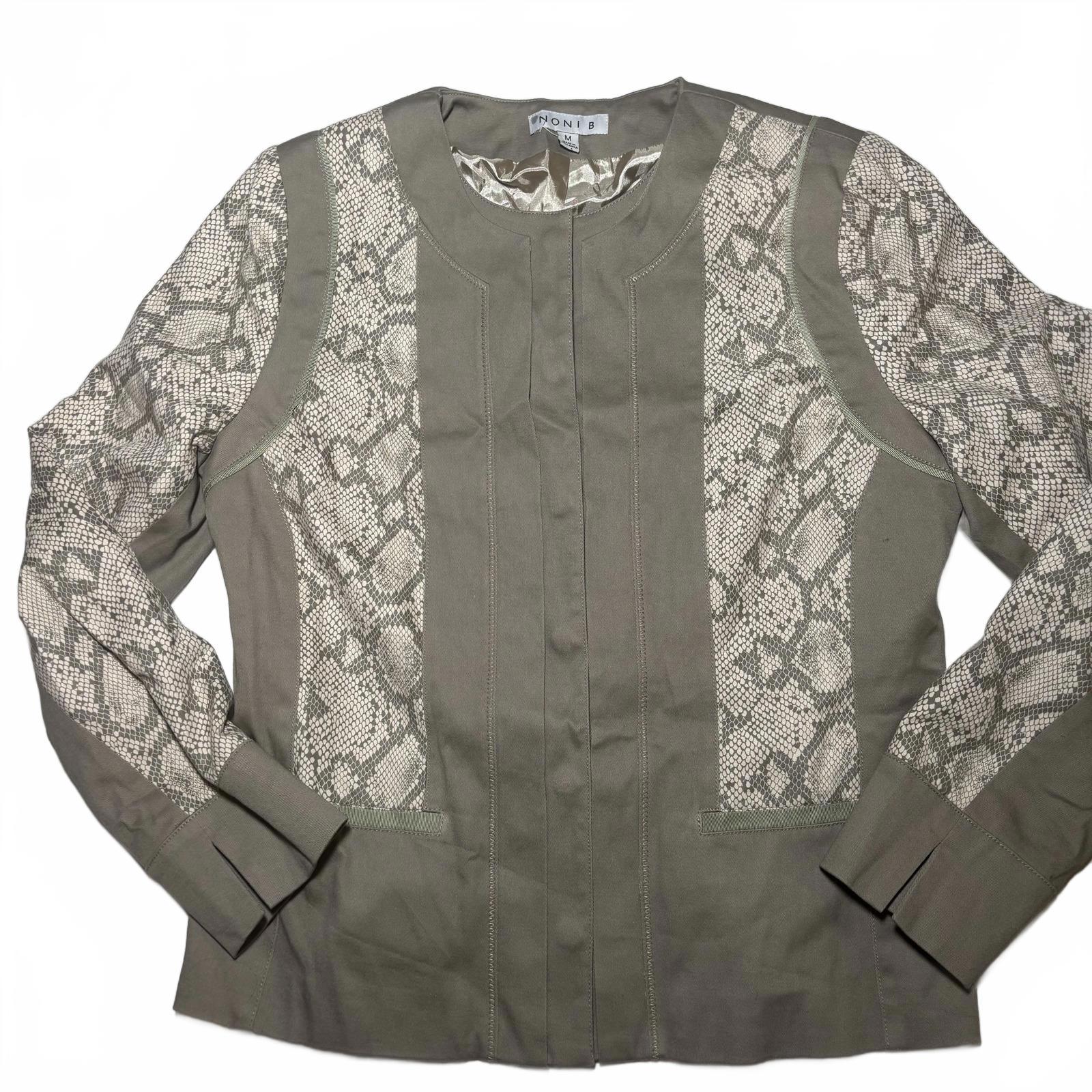 Noni B Medium Women's Snake Print Panel Jacket  #SnakePrint - Come Sell Nearly Anything