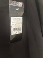 Spring Bloom Fluted Sleeve Black Top Size 14 BNWT - Come Sell Nearly Anything