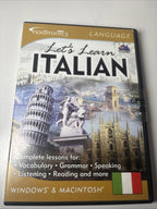 Let's Learn Italian 2002 PC Full Version Software Interactive Learning Brand New