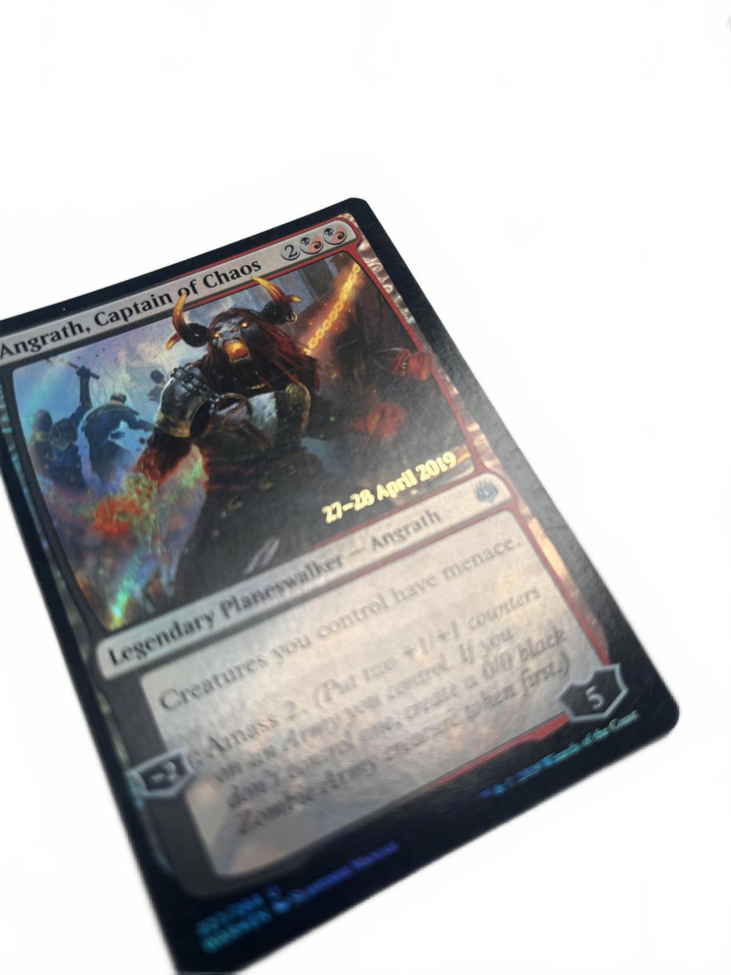 Angrath, Captain of Chaos Foil War of the Spark Near Mint Game Prerelease Promo