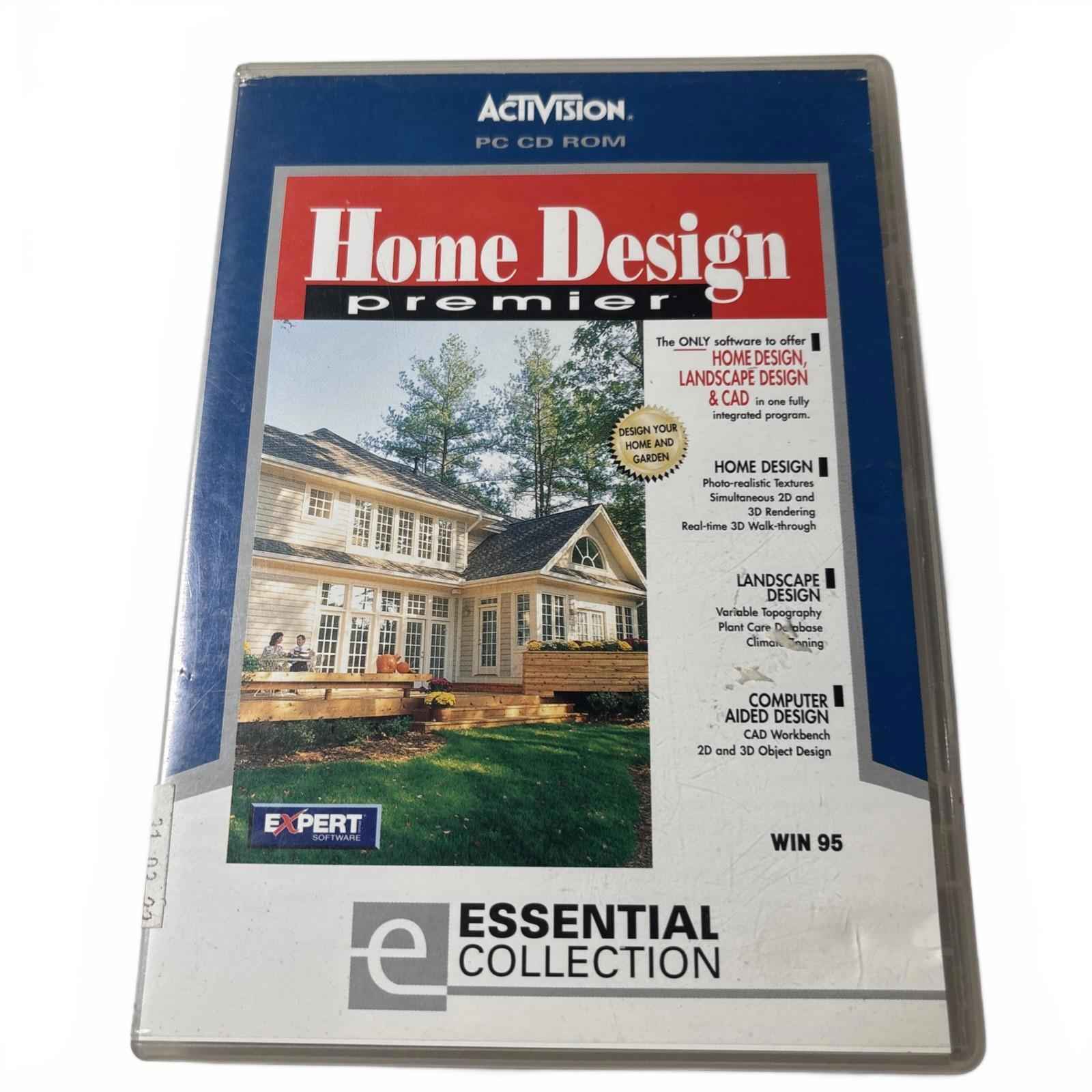 ACTIVISON HOME DESIGN PREMIER PC GAME EXPERT SOFTWARE WINDOWS 95