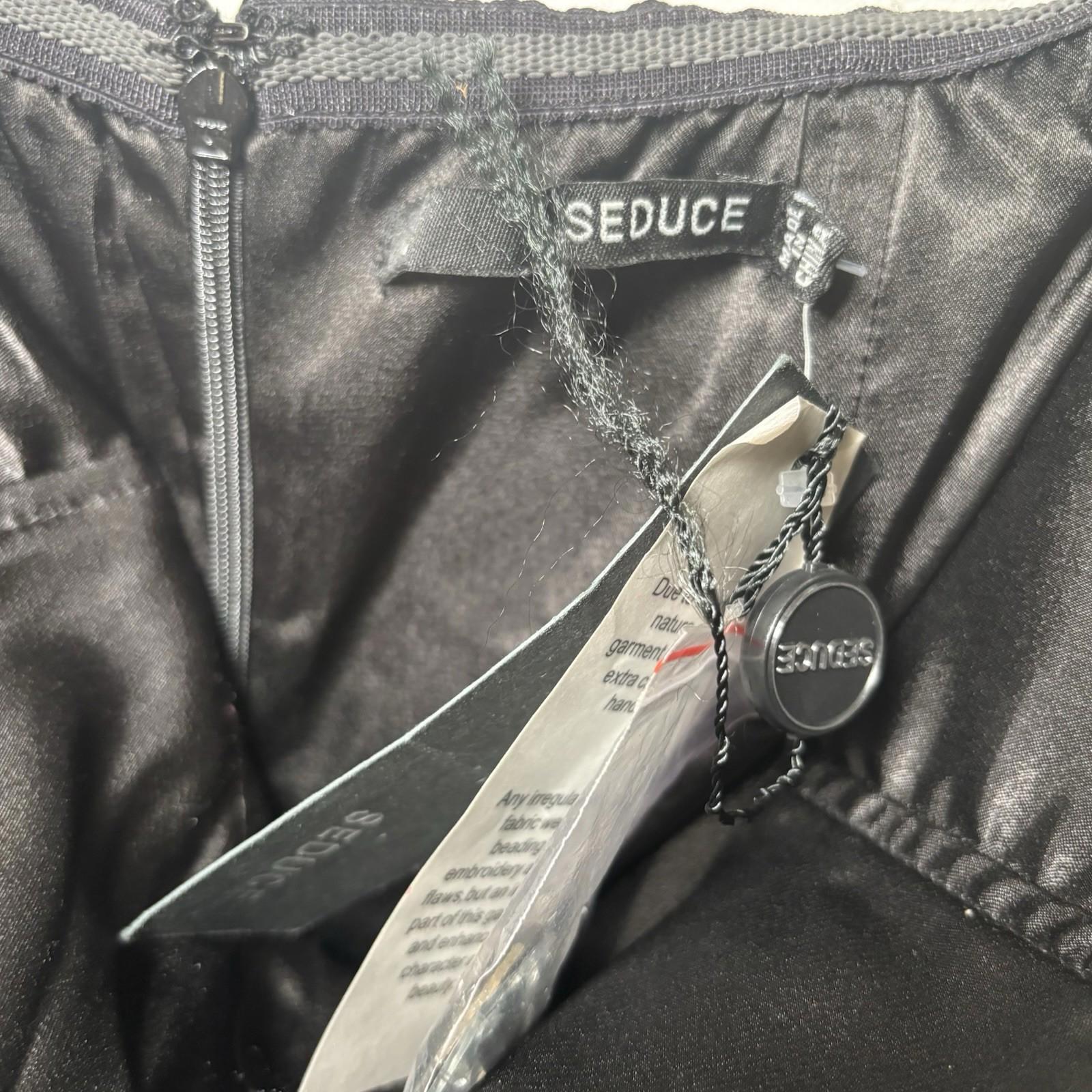 SCOOP FRONT Mirrored Gem Front Black Mini BNWT Seduce Size 10 COCKTAIL DESIGNER - Come Sell Nearly Anything