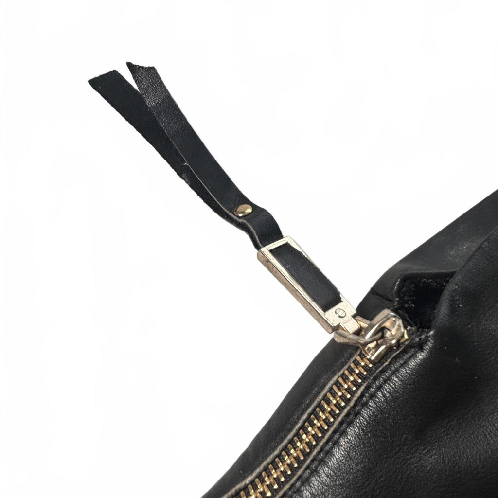 VTG Sapiniere Women's Black Knee-High Leather Boots Size 7.5 Heeled Elegant