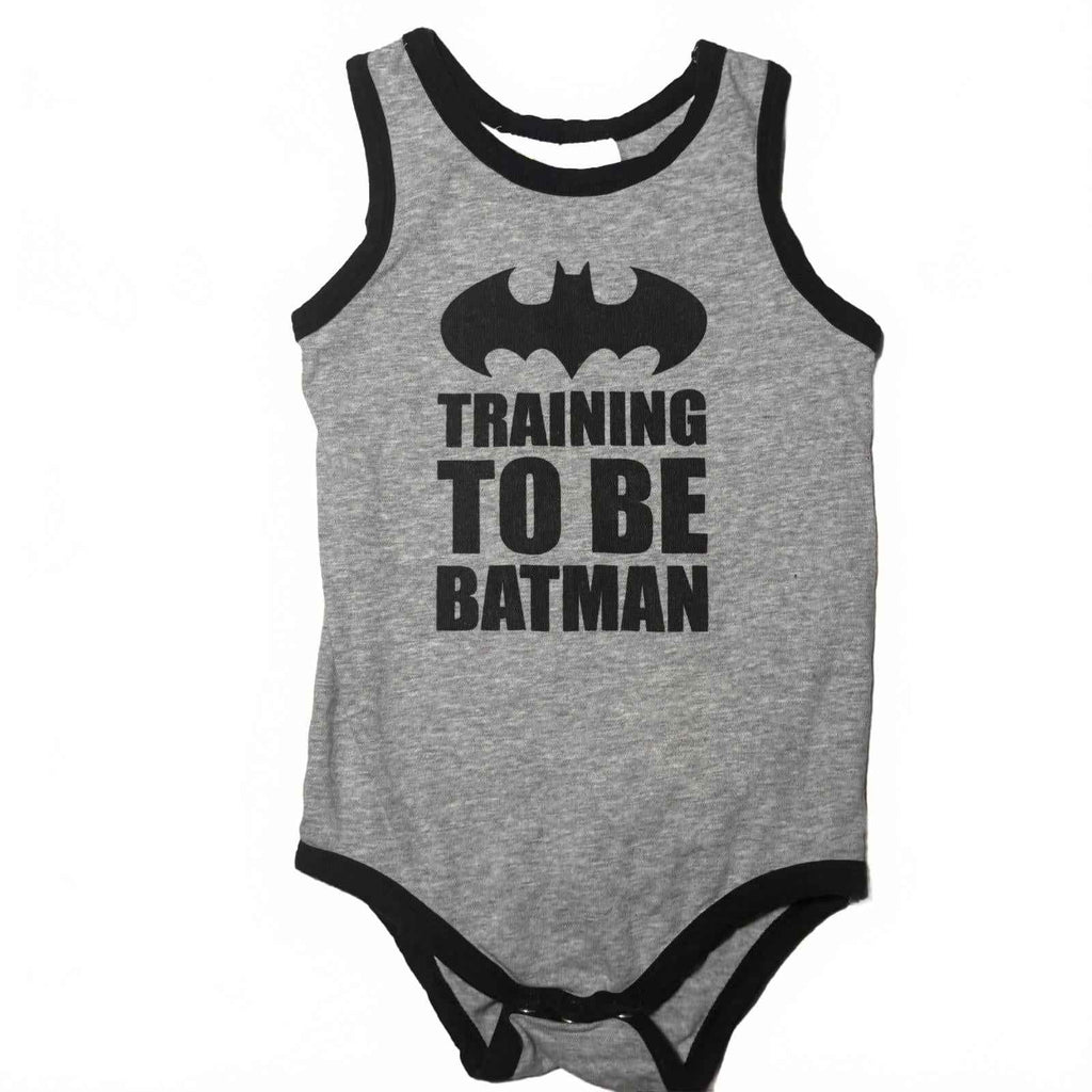 Batman Baby Bodysuit Size 18-24 Months Training To Be Batman