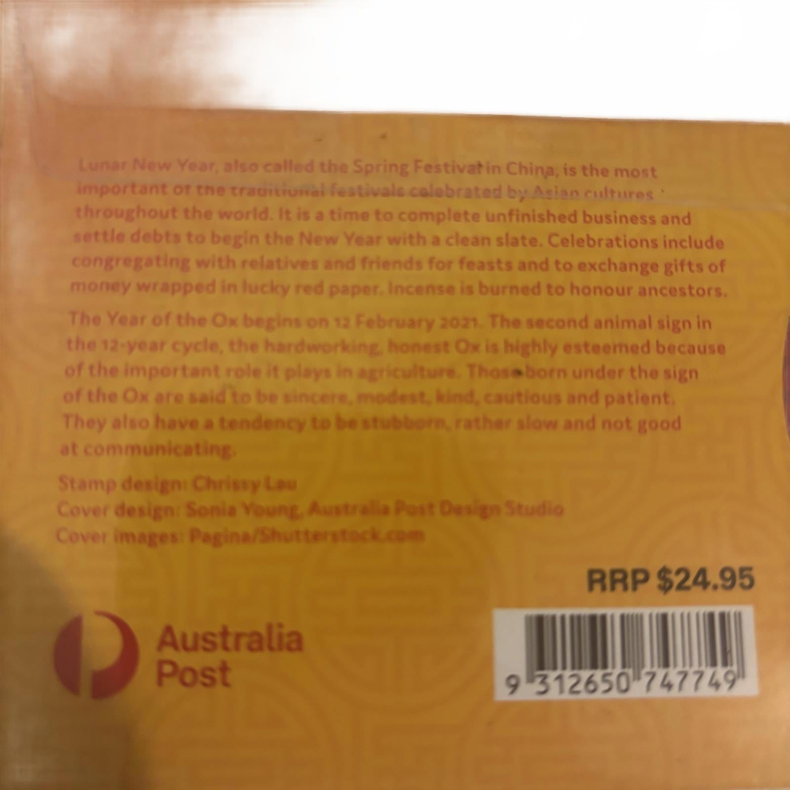 Lunar New Year 2021 Year of the Ox Commemorative Stamp and Coin Set