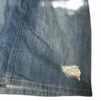 Mix Denim Skirt Size 12 Distressed Zip Back Casual #DenimSkirt #Womenswear #Size - Come Sell Nearly Anything