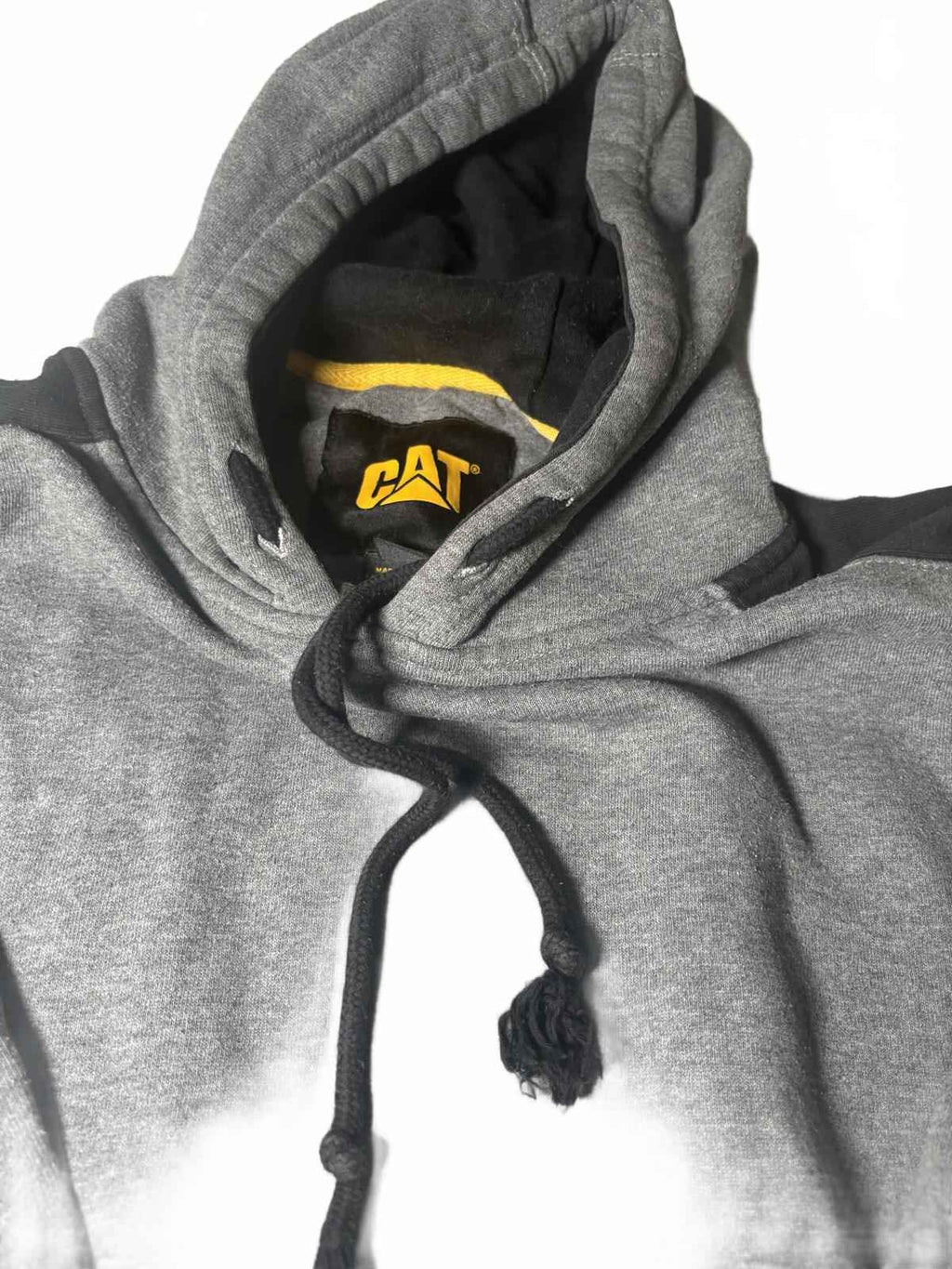 Caterpillar CAT Large Grey & Black Hoodie Sweatshirt