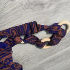 Game Girl Size M/L Womens Blue Print Polyester  Dress Pant Suit Wide Leg - Come Sell Nearly Anything