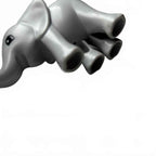 Duplo Dark Stone Gray Elephant Calf with Left Foot Forward