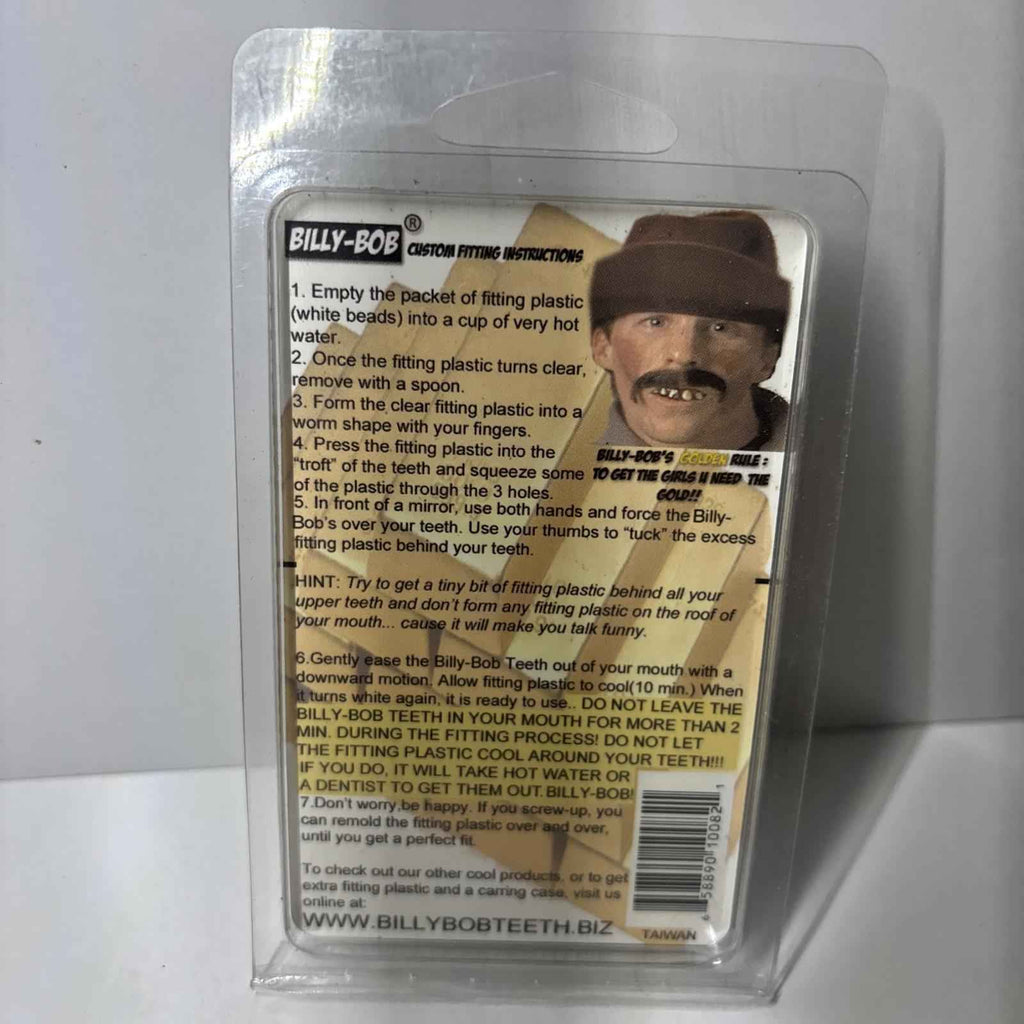 Gold Miner Tooth Hillbilly False Teeth Costume Accessory Billy Bob Novelty - New