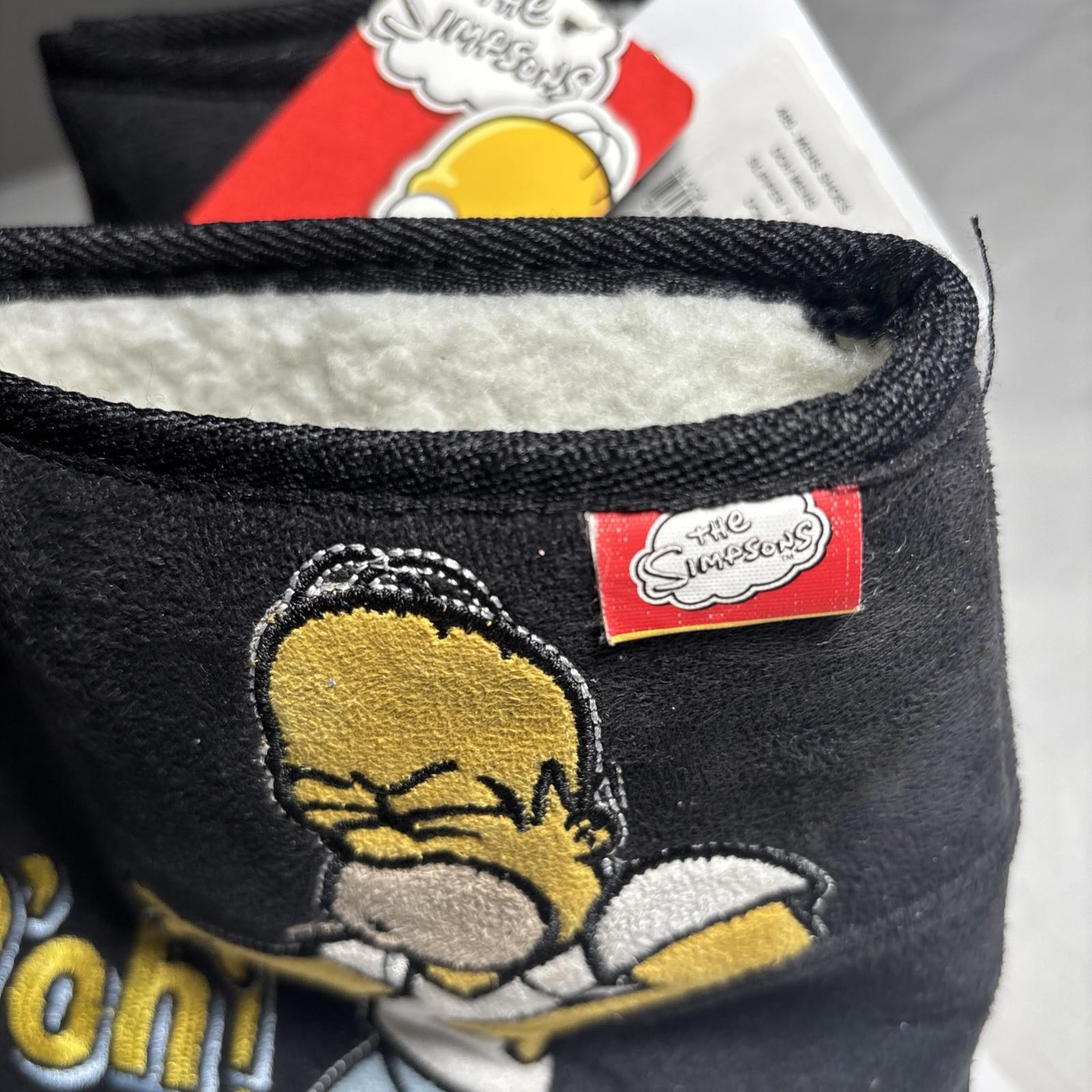 VTG The Simpsons Homer Simpson Doh Embroidered Slippers Size Medium 8 NWT 2011
