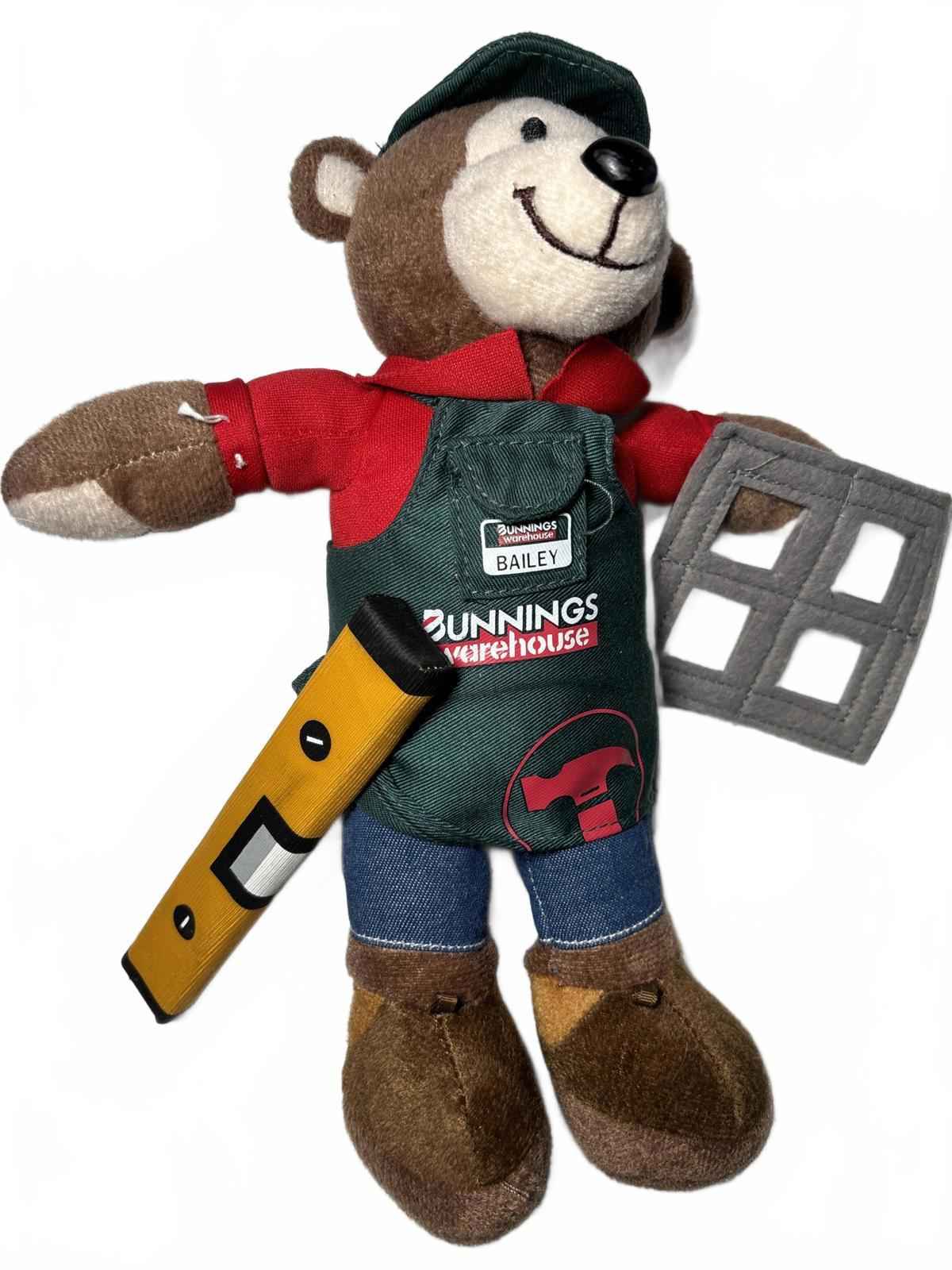 Bunnings Warehouse Bailey Bear Plush Toy with Accessories