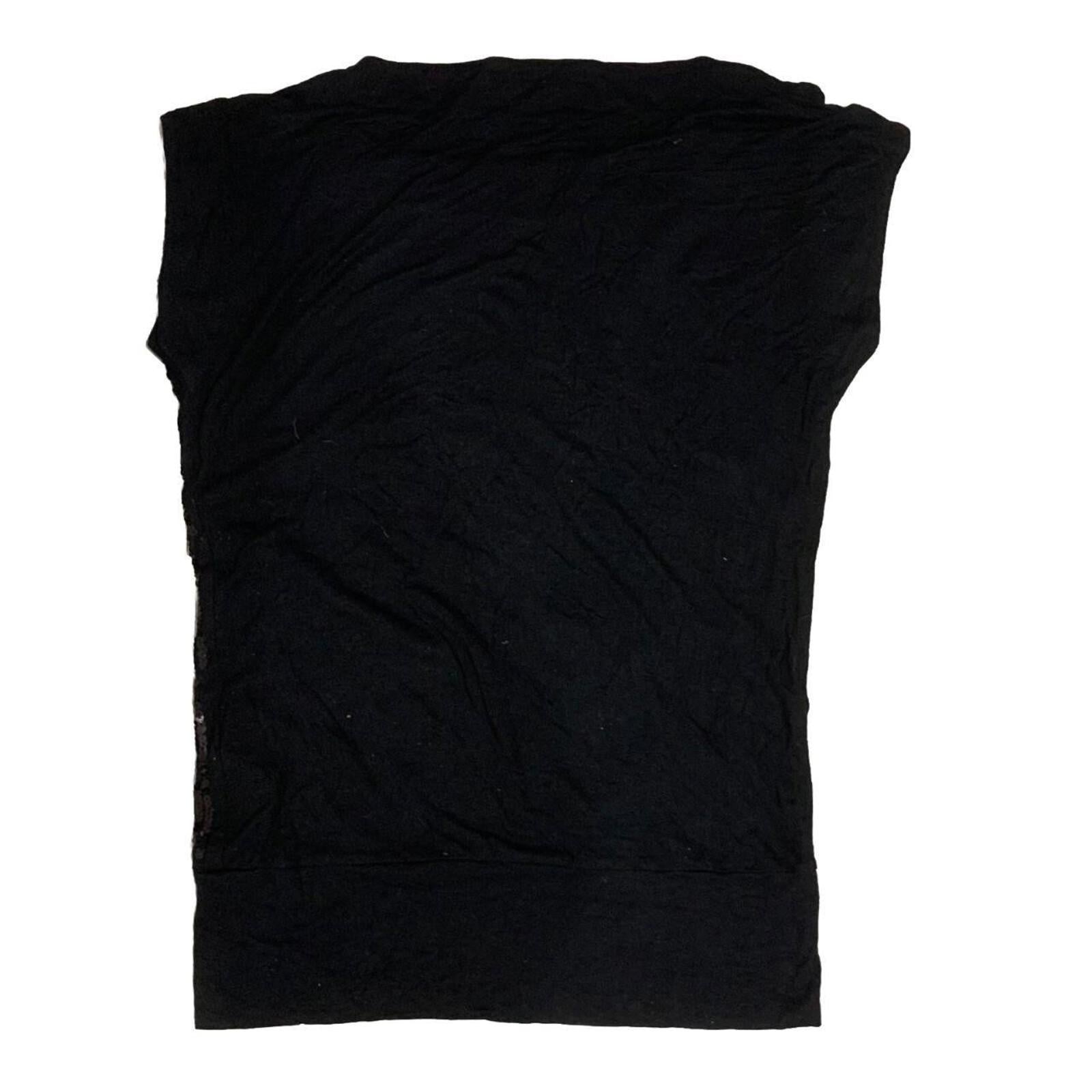 Temt Top Women's Size S Black Single Tank Sequins Stretchy - Come Sell Nearly Anything