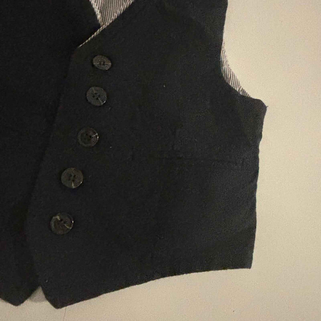 Industrie Kids Black Cotton Vest Size 4 (High Quality)