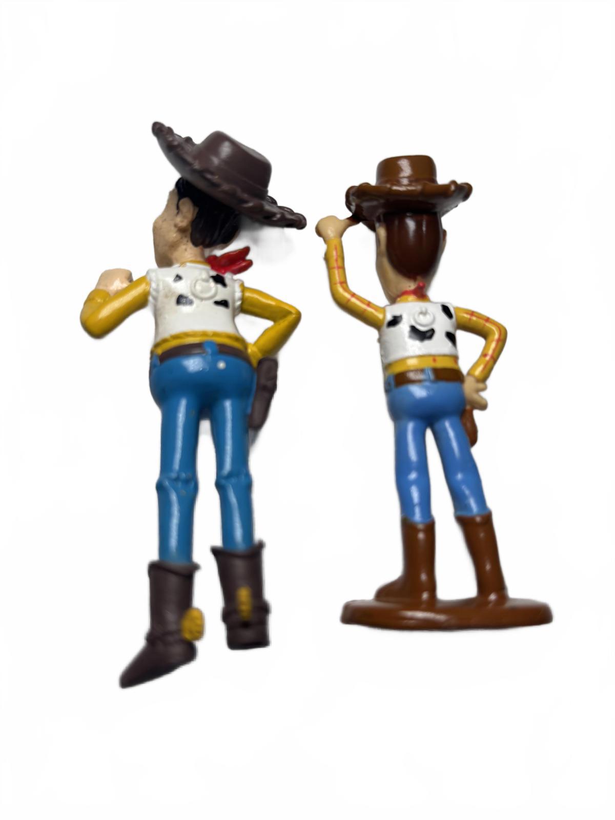 2 x DISNEY Pixar TOY STORY Sheriff WOODY Plastic Action FIGURES Toys