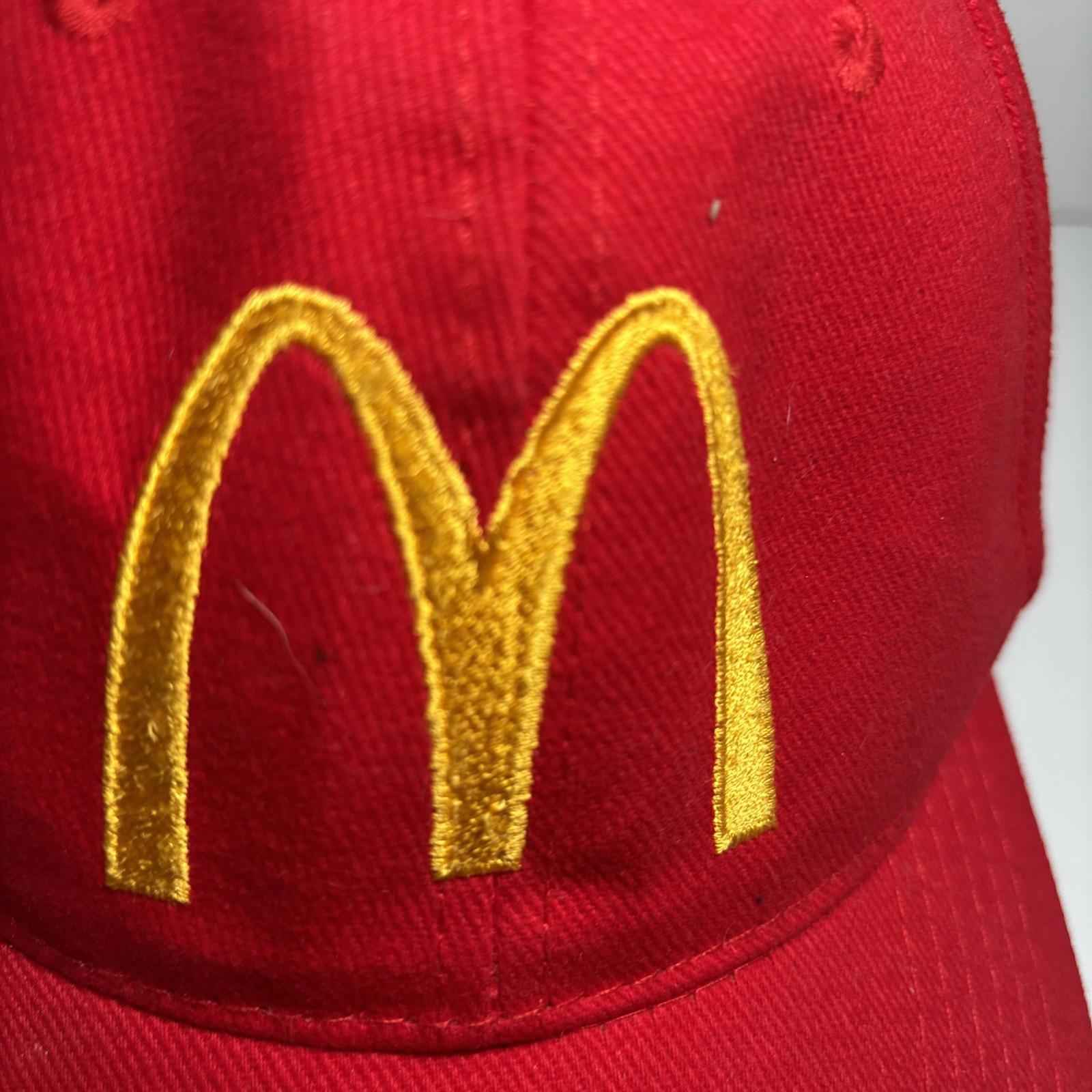 McDonalds Restaurant Yellow Arches Hamburger Red Baseball Cap Hat New OSFM 2024