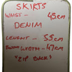 Mix Denim Skirt Size 12 Distressed Zip Back Casual #DenimSkirt #Womenswear #Size - Come Sell Nearly Anything