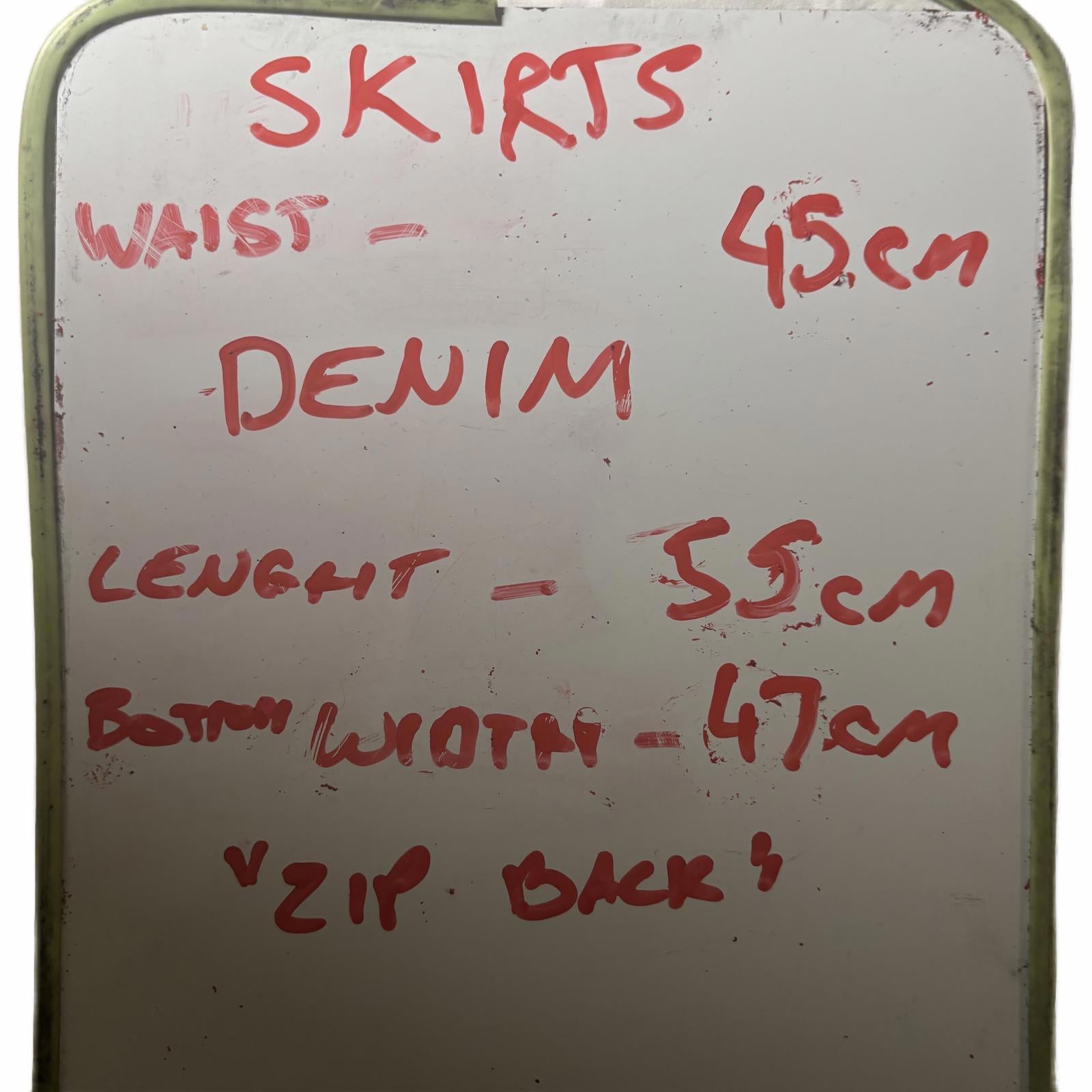 Mix Denim Skirt Size 12 Distressed Zip Back Casual #DenimSkirt #Womenswear #Size - Come Sell Nearly Anything