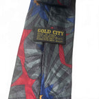 Gold City Men's Polyester Tie with Abstract Pattern