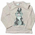 Disney Size 3 Girls Long Sleeve Sequin Bunny Top