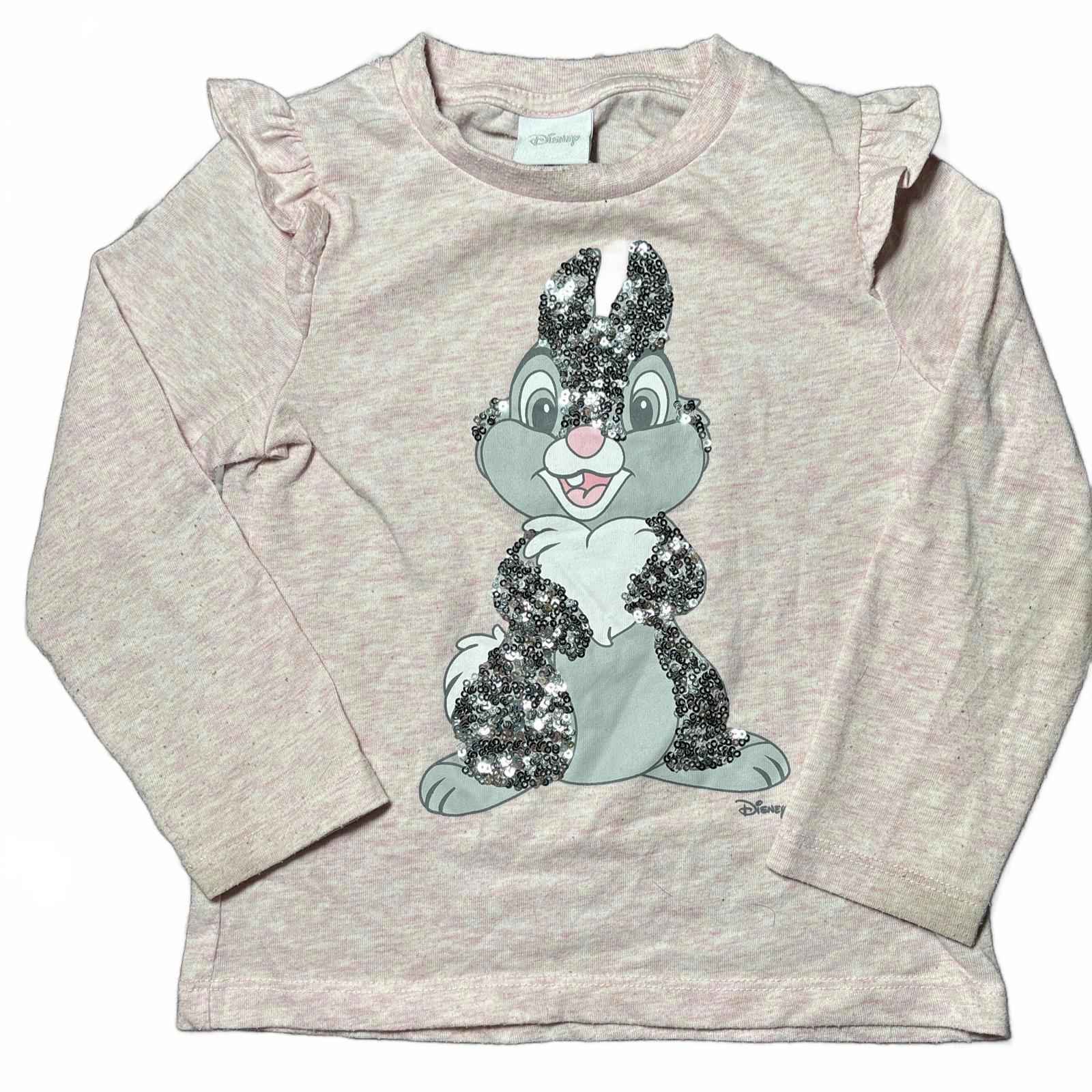 Disney Size 3 Girls Long Sleeve Sequin Bunny Top