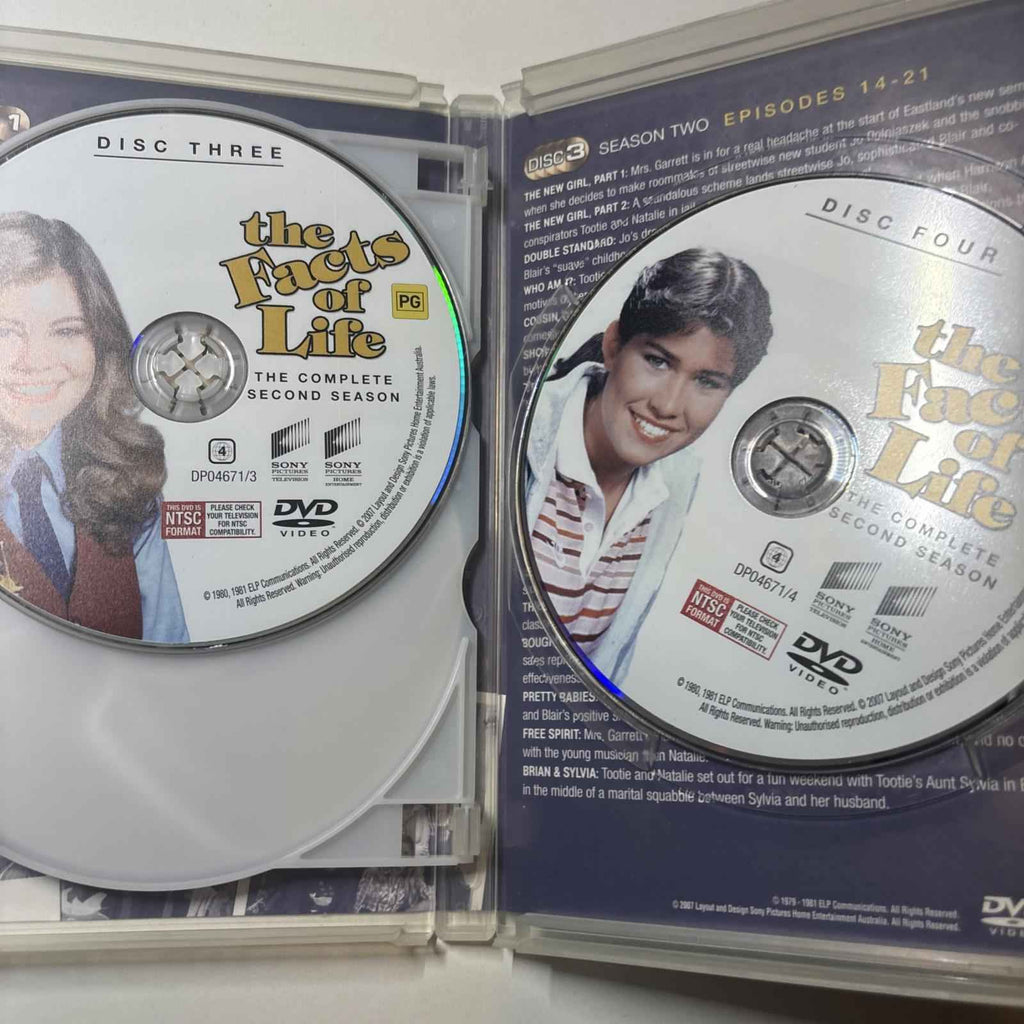 THE FACTS OF LIFE - Season 1 & 2 4 x DVD Set GC Region 4 Fast Free AUS Post