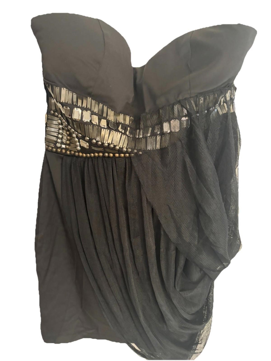 New Century Women's Strapless Black Dress Size 10 Elegant Evening Wear - Come Sell Nearly Anything