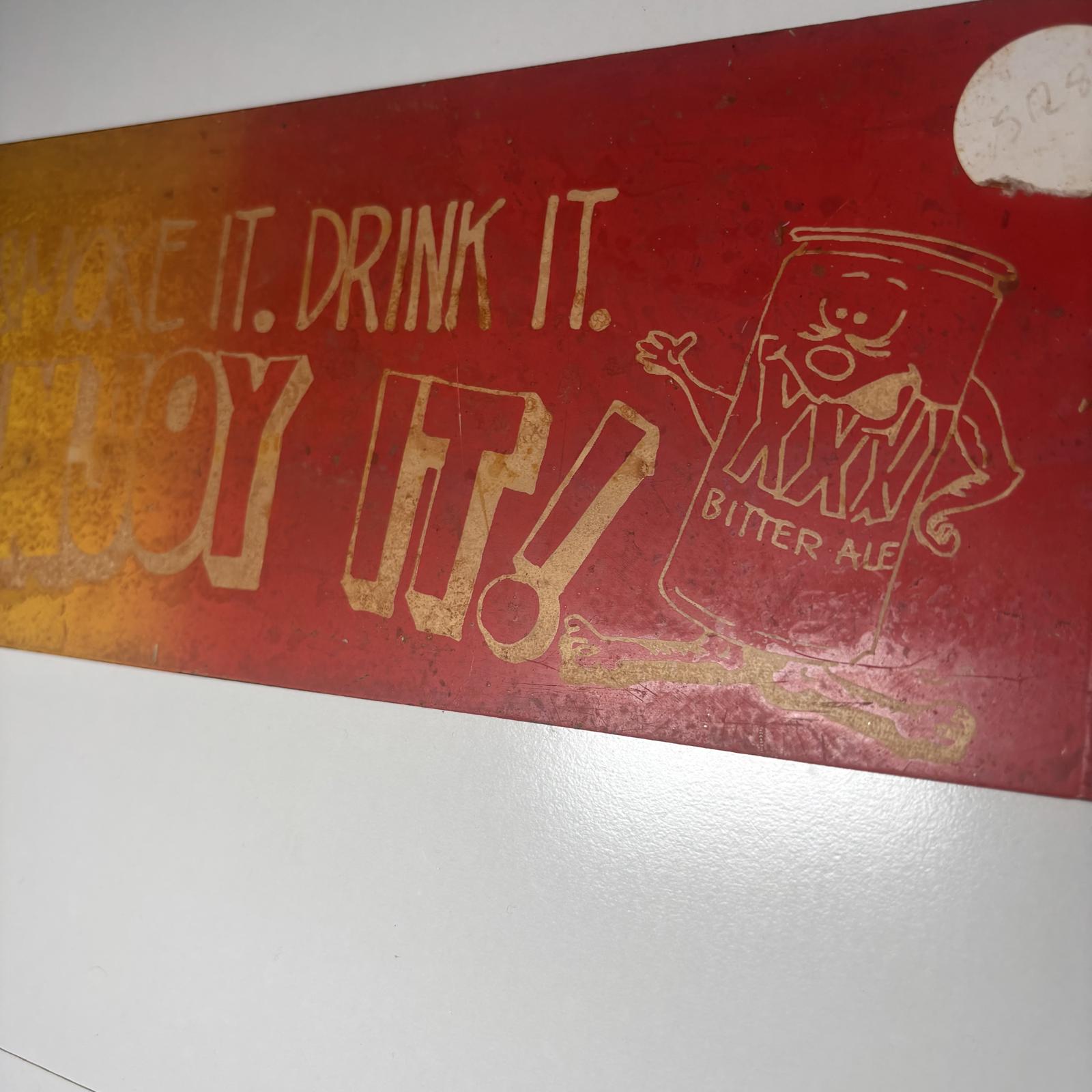 Vintage Metal Advertising Sign for XXXX Bitter Ale