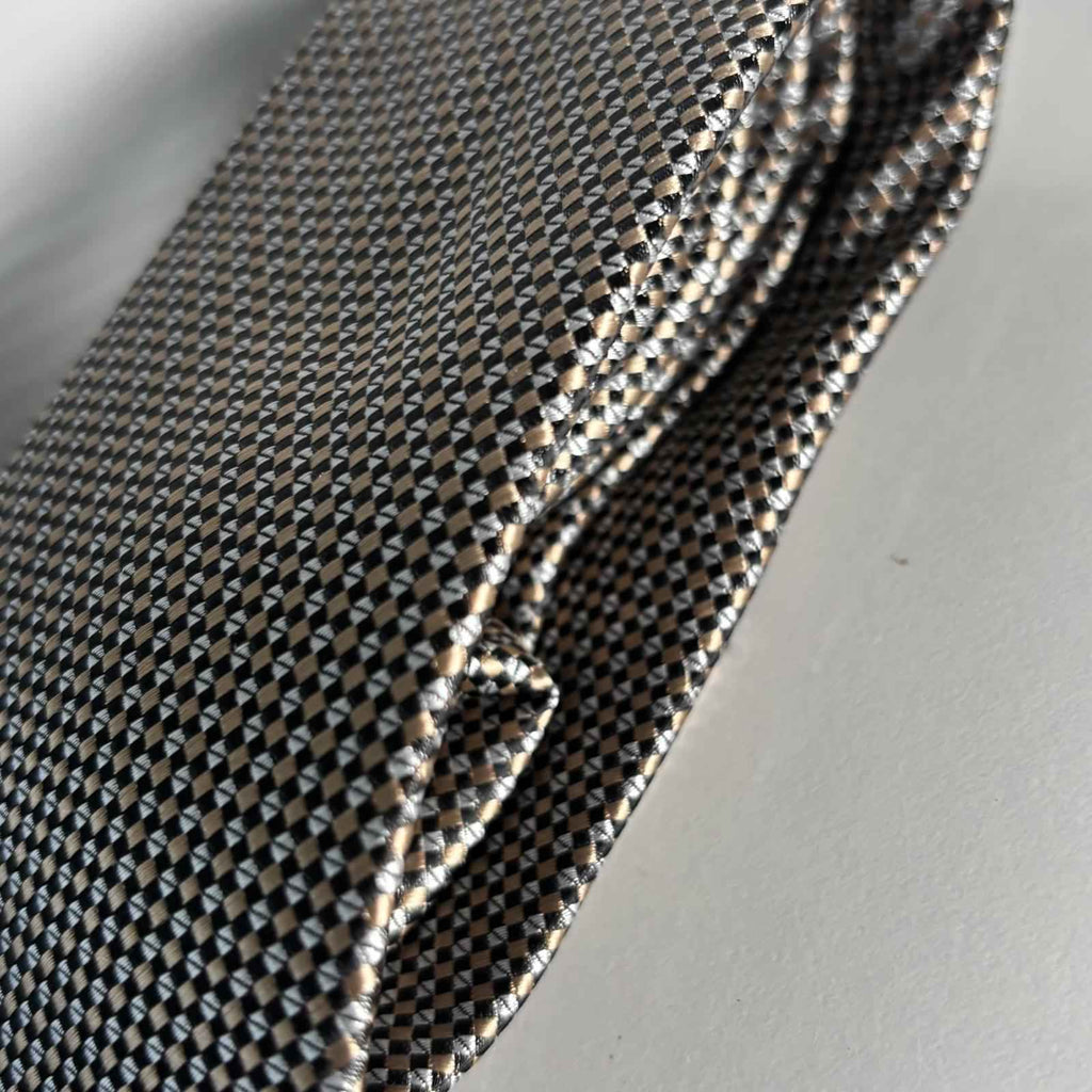 Nuova Moda Men's Textured Geometric Pattern Tie