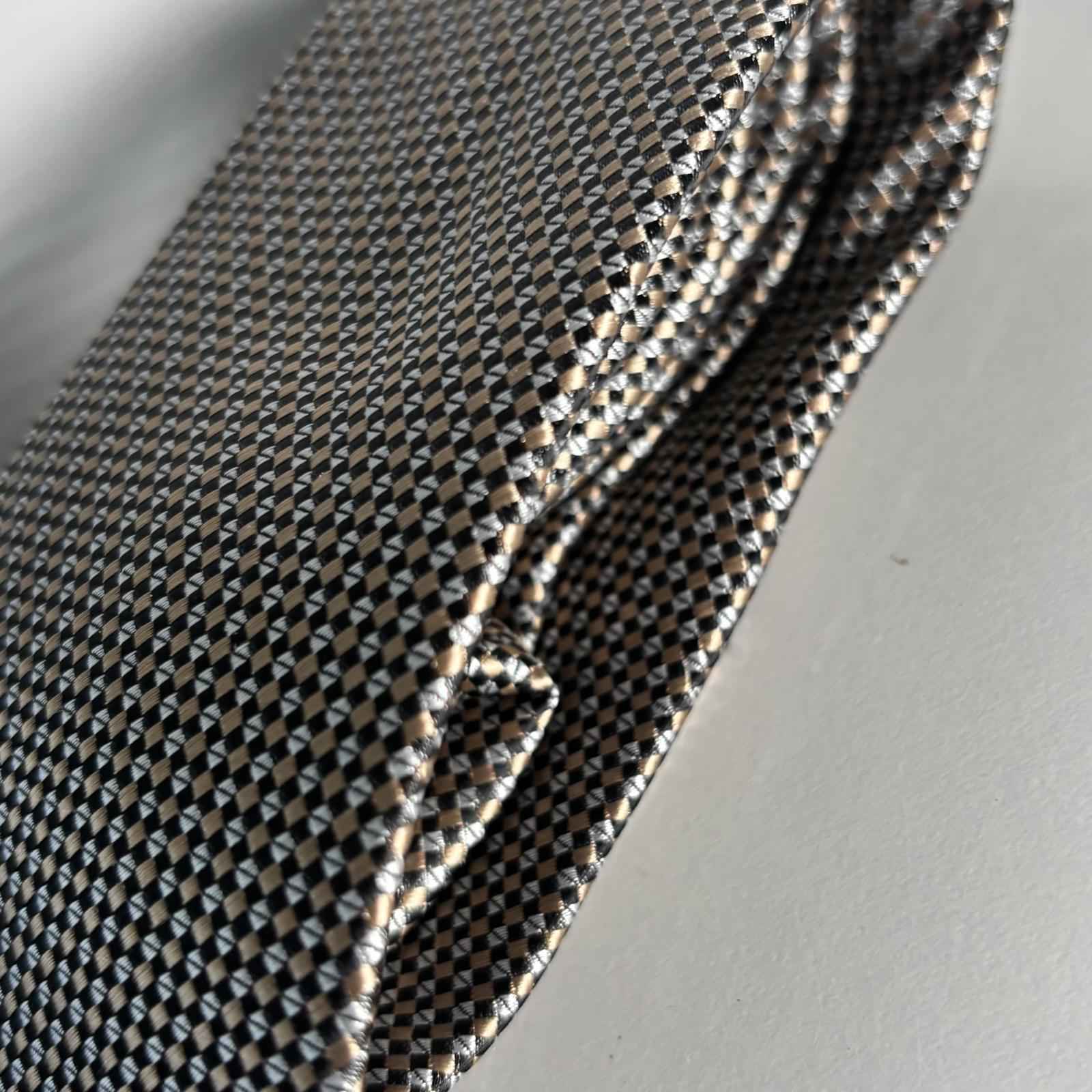 Nuova Moda Men's Textured Geometric Pattern Tie