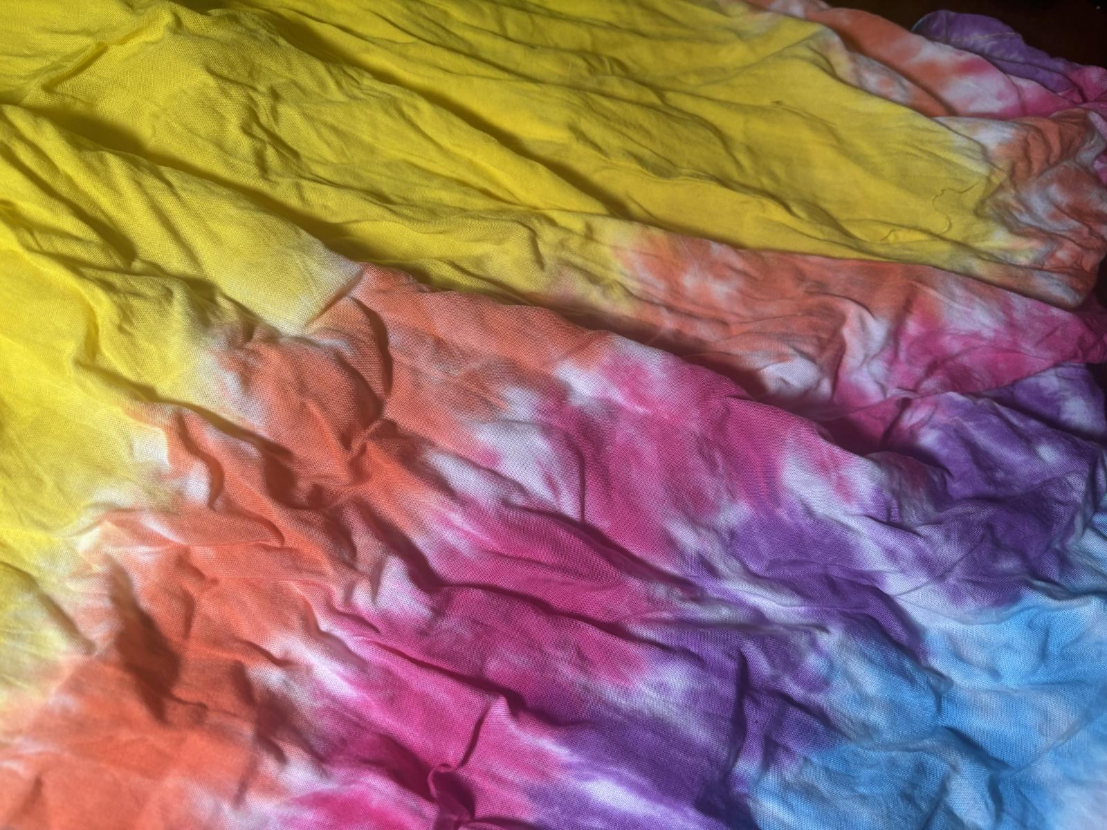 Yellow Tie-Dye Casual Women's Dress with Spaghetti Straps - Come Sell Nearly Anything