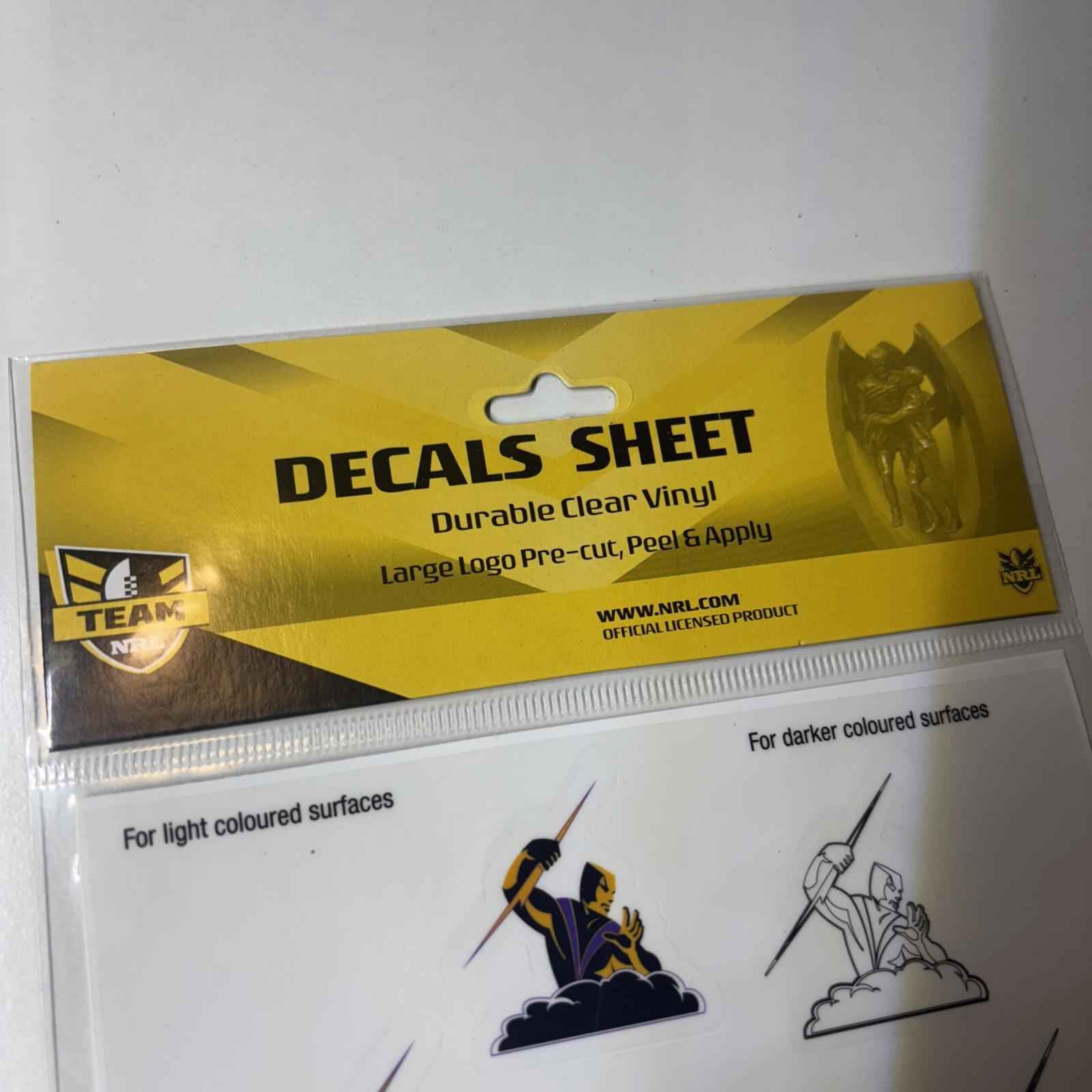 Melbourne Storm NRL UV Car Decal * 5 Stickers per sheet