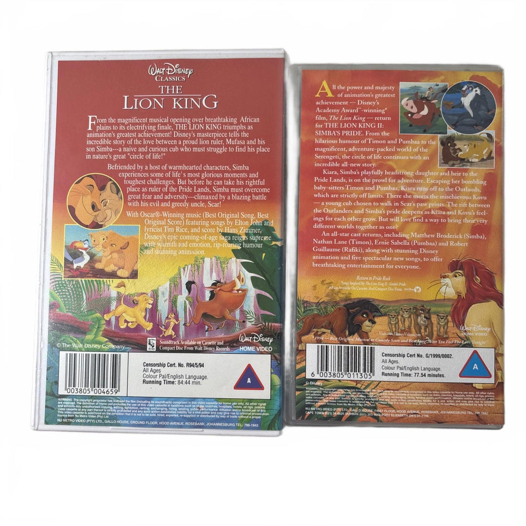 The Lion King And The Lion King II Simba’s Pride VHS Clamshell - Come Sell Nearly Anything
