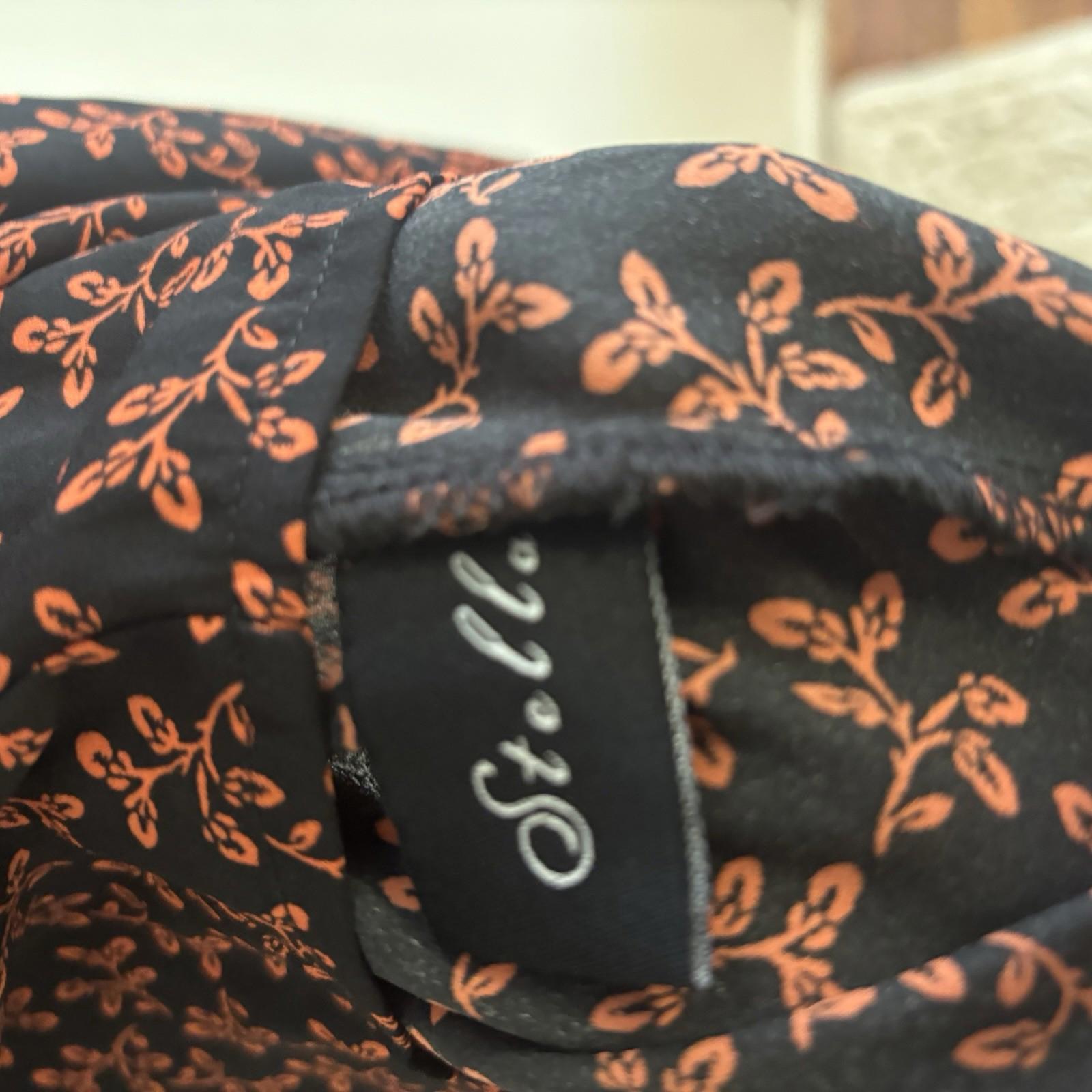 Vintage Stella Womens Geometric 60's Style Blouse Black Size 8 T3-26 - Come Sell Nearly Anything