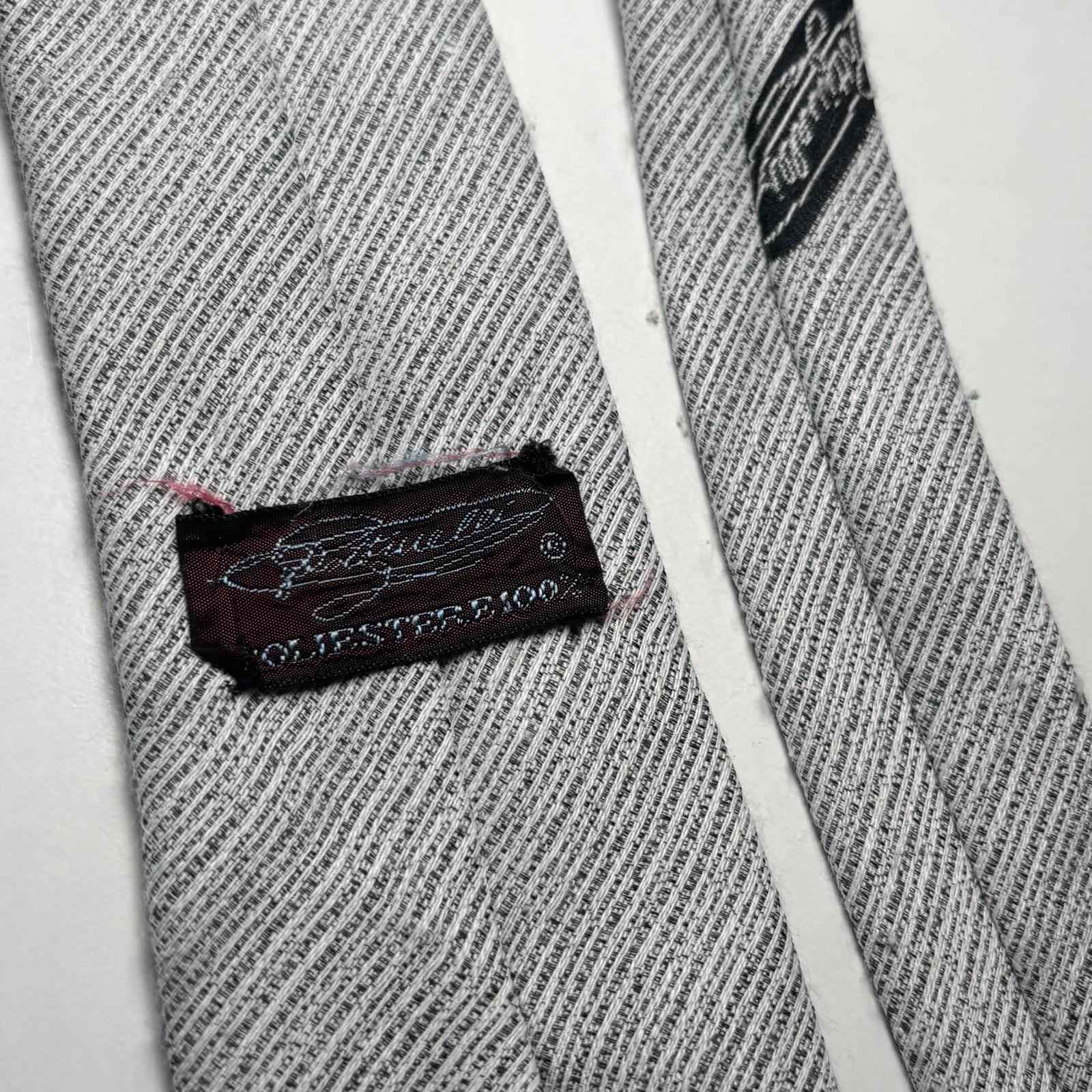 BOTTINELLI Original Made IN Italy Gray Textured Men's Tie