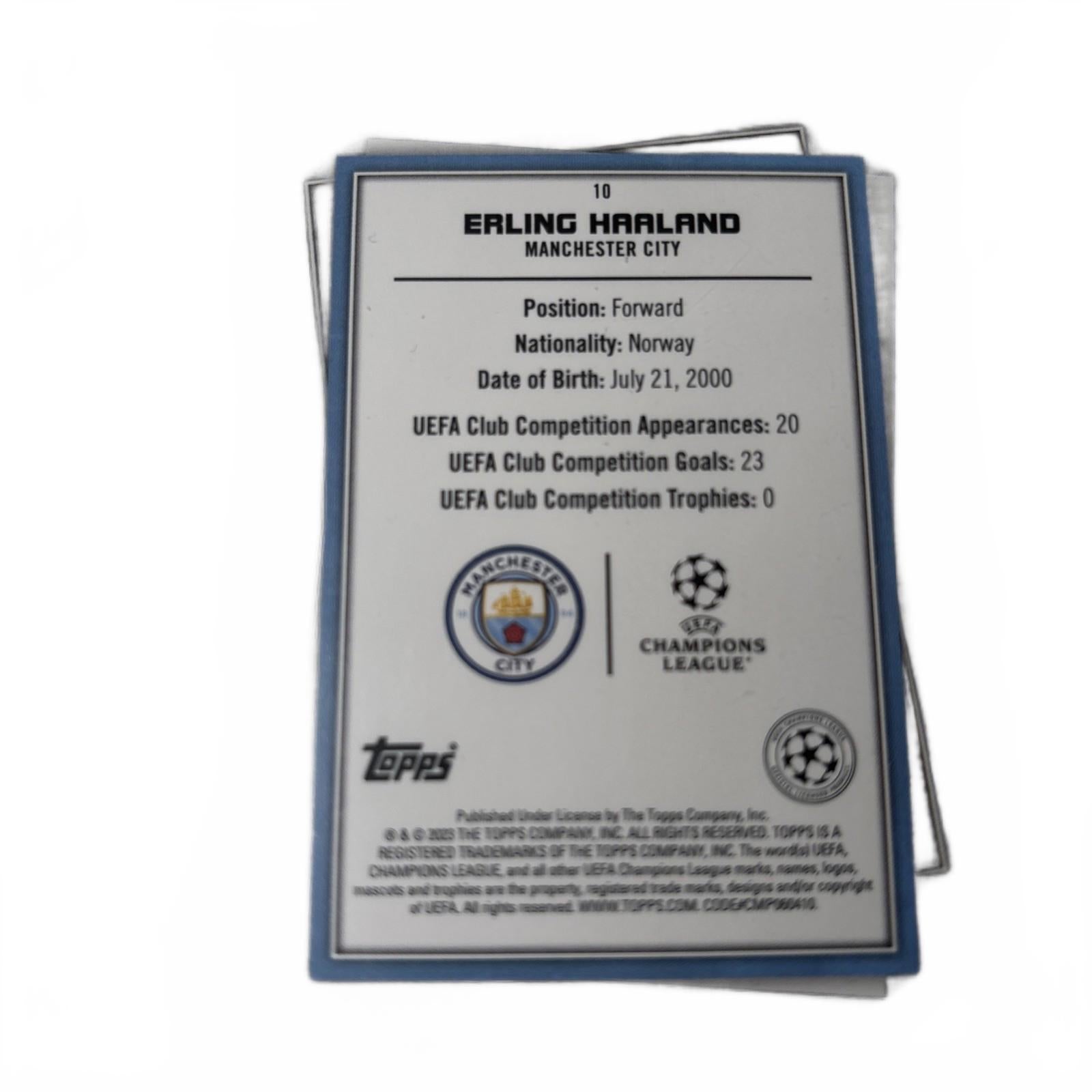 Erling Haaland 2022-23 Topps Superstars UEFA Champions League #10