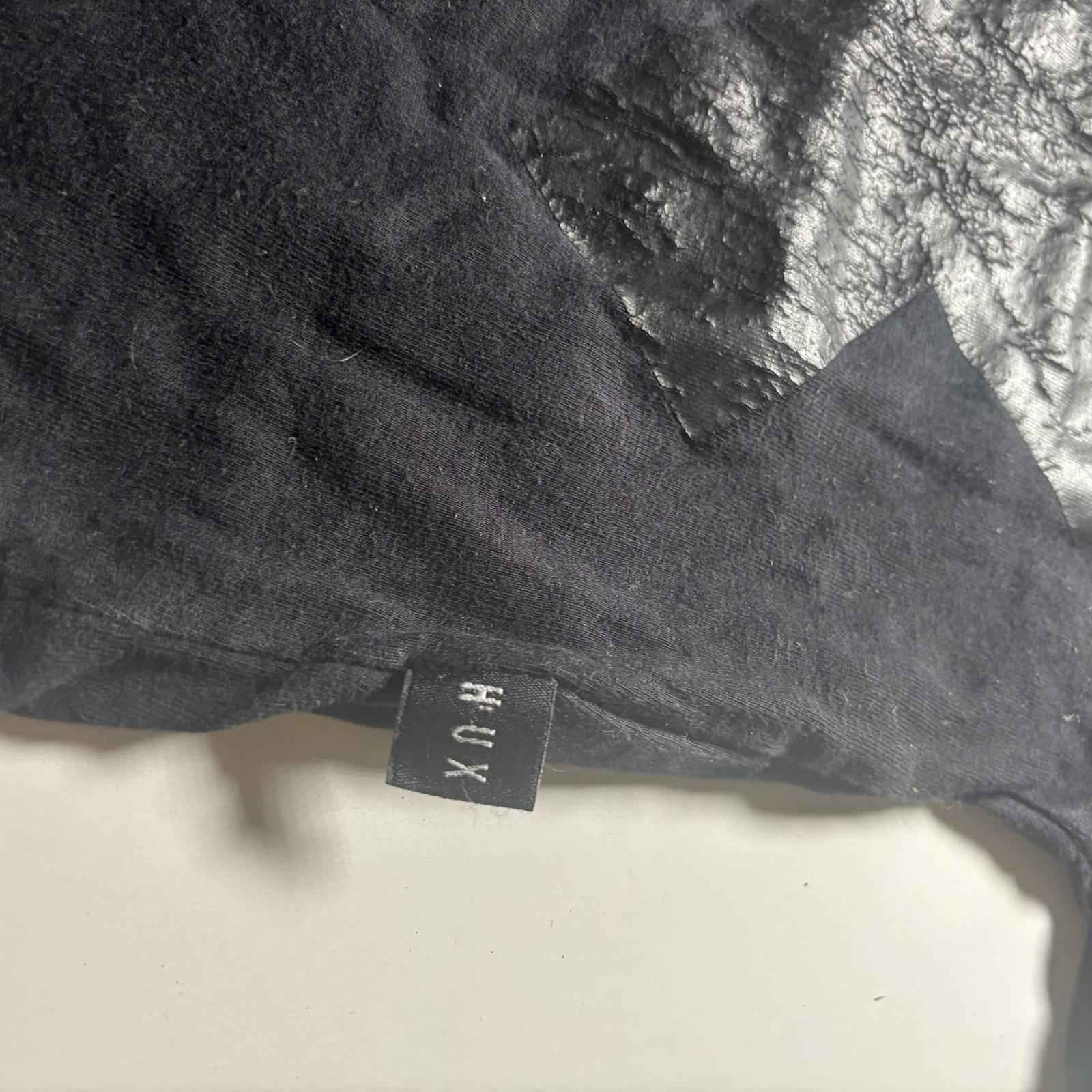 Huxbaby Black Baby T-Shirt with Large X Print, Size 1