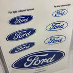 FORD BLUE OVAL 7 PACK SEE THRU WINDOW LOGO STICKER DECAL  MOTOR COMPANY