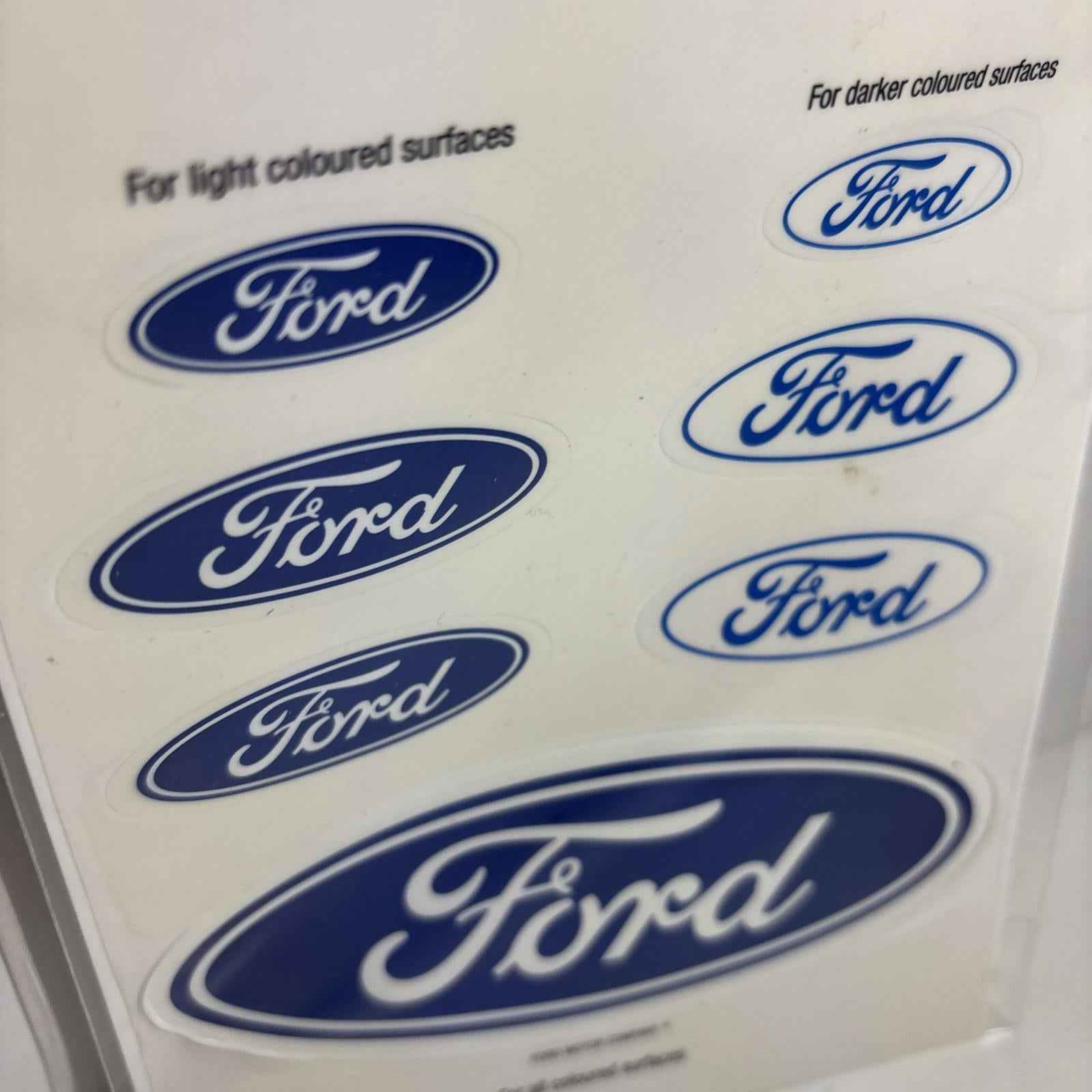 FORD BLUE OVAL 7 PACK SEE THRU WINDOW LOGO STICKER DECAL  MOTOR COMPANY
