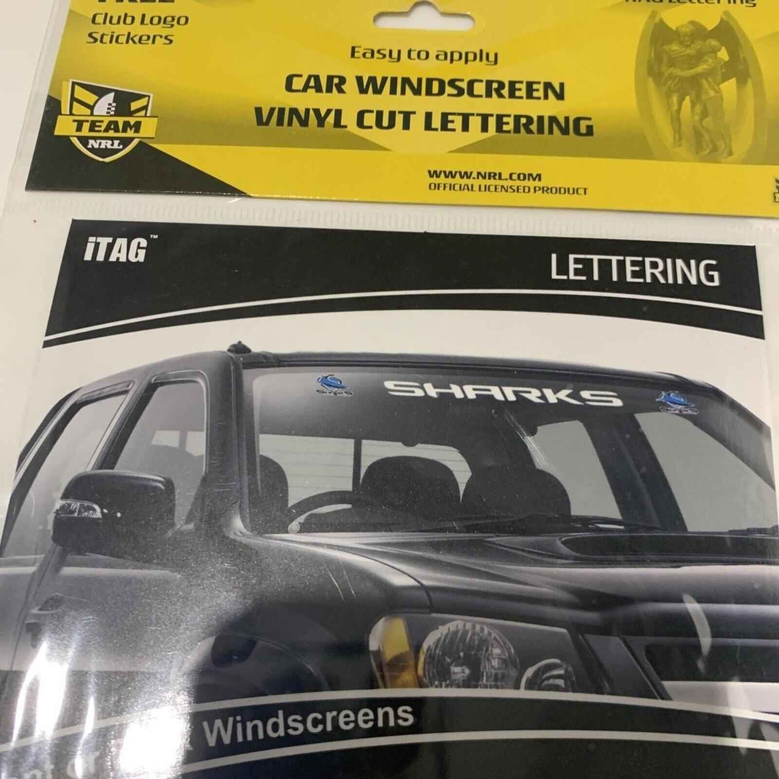 Cronulla Sharks BIG Car Window Decal Sticker LETTERING Mancave Gifts. vinyl