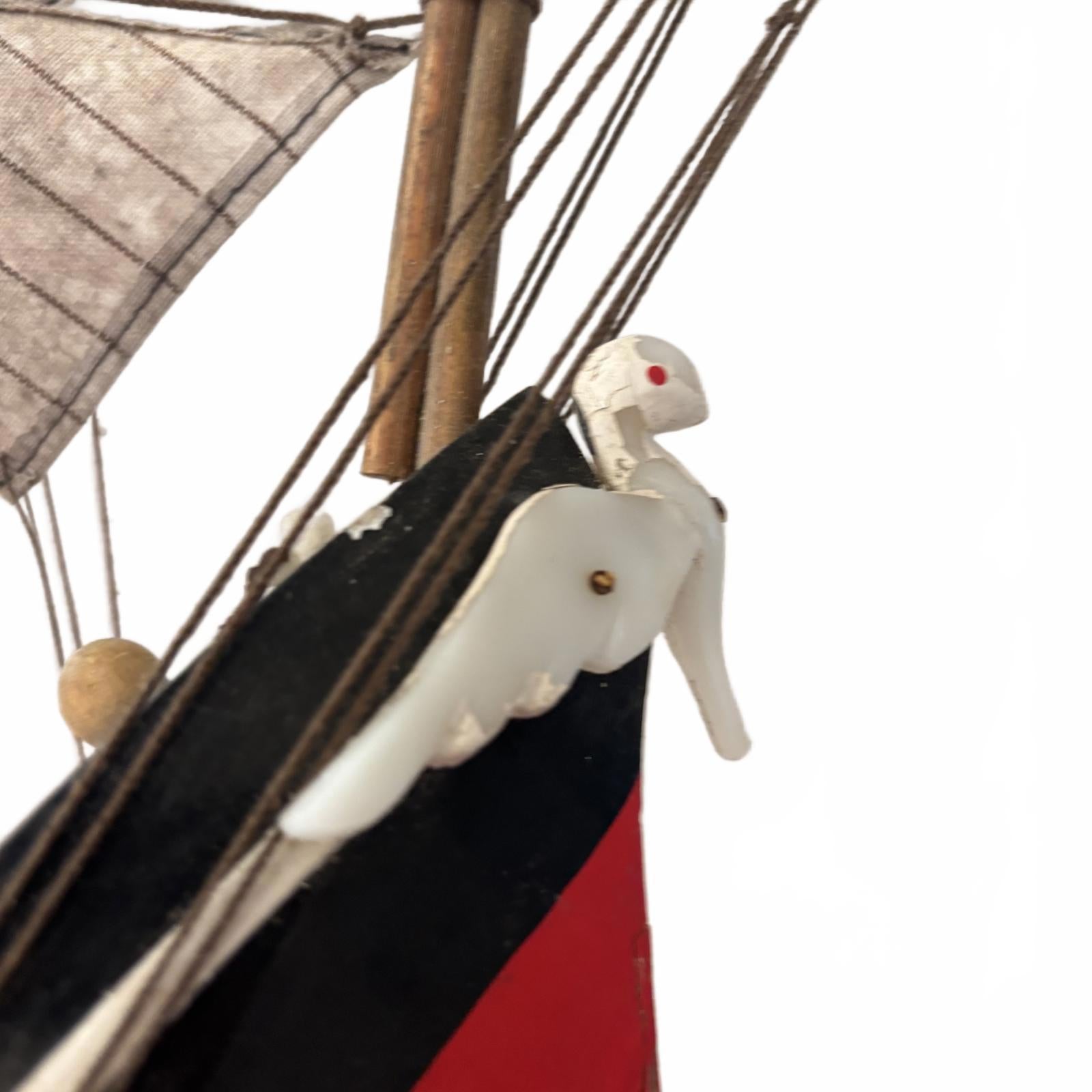 Wood and Canvas Model Ship 50cm