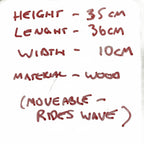 Handcrafted Wooden Model Ship 35cm Decorative Nautical Sculpture #NauticalDecor